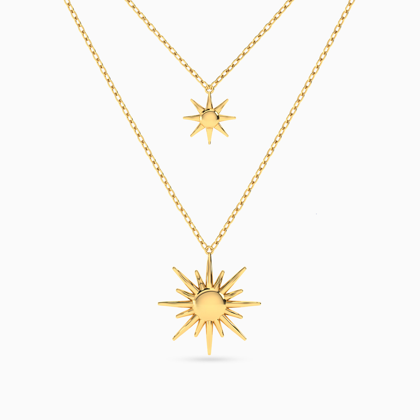 Sun Layered Necklace in 18K Gold Sun Layered Necklace in 18K Gold