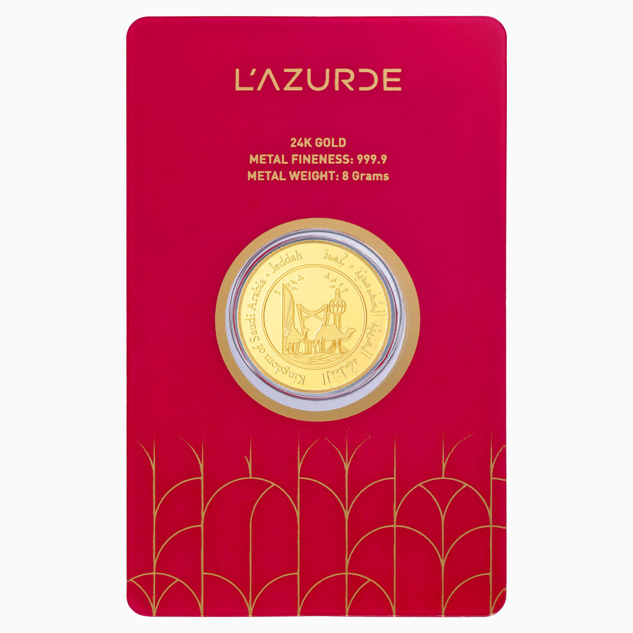 8g Jeddah Gold Coin in 24K - 3 8g Jeddah Gold Coin in 24K - 3