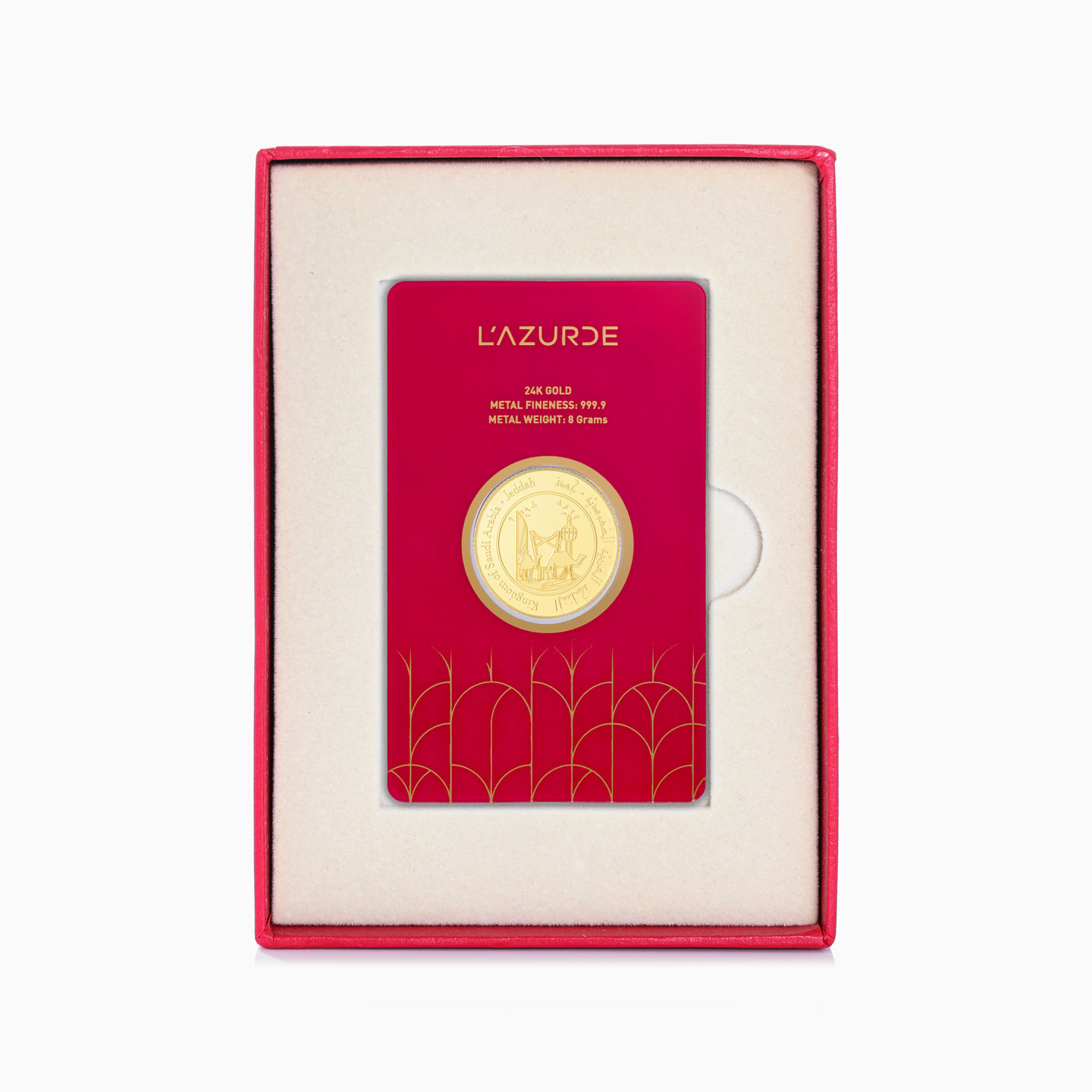 8g Jeddah Gold Coin in 24K - 6 8g Jeddah Gold Coin in 24K - 6