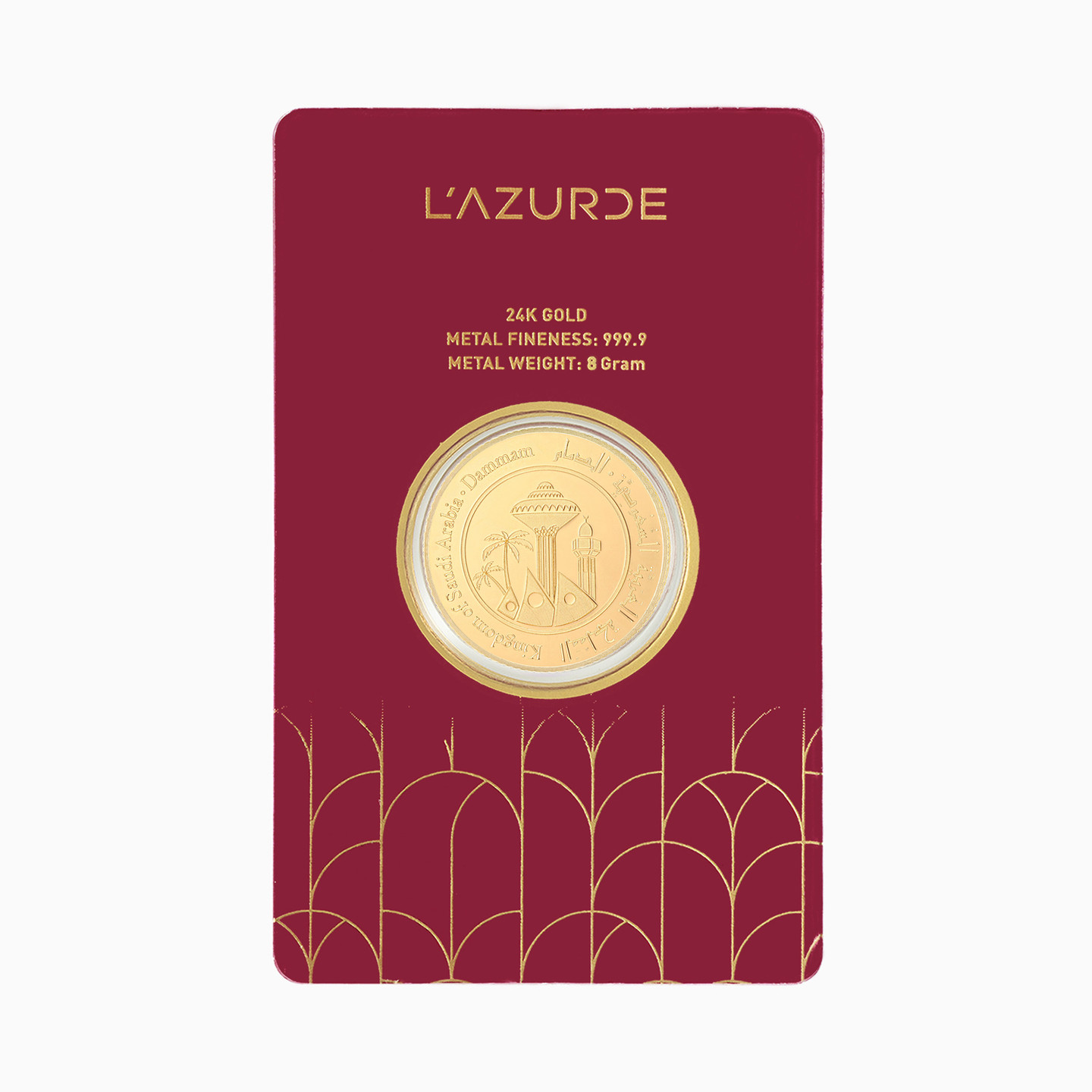 8g Dammam Gold Coin In 24K - 3 8g Dammam Gold Coin In 24K - 3