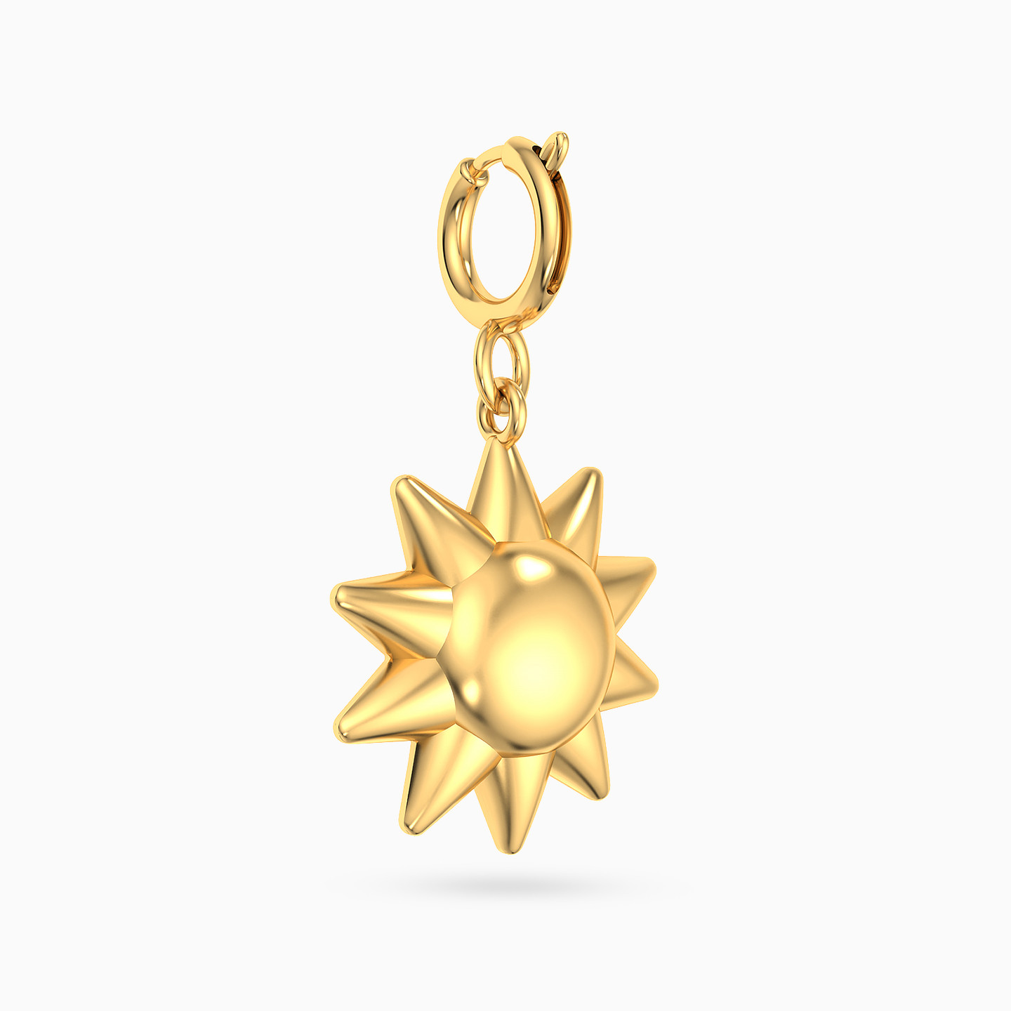 Sun Charm in 18K Gold - 3 Sun Charm in 18K Gold - 3