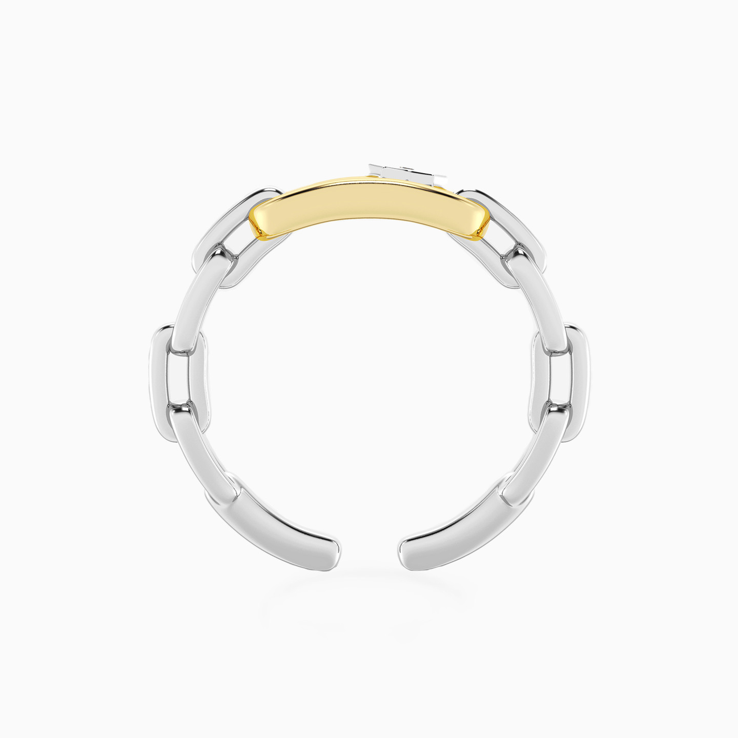 Link Lab Grown Diamonds Sterling Silver Ring - 3 Link Lab Grown Diamonds Sterling Silver Ring - 3