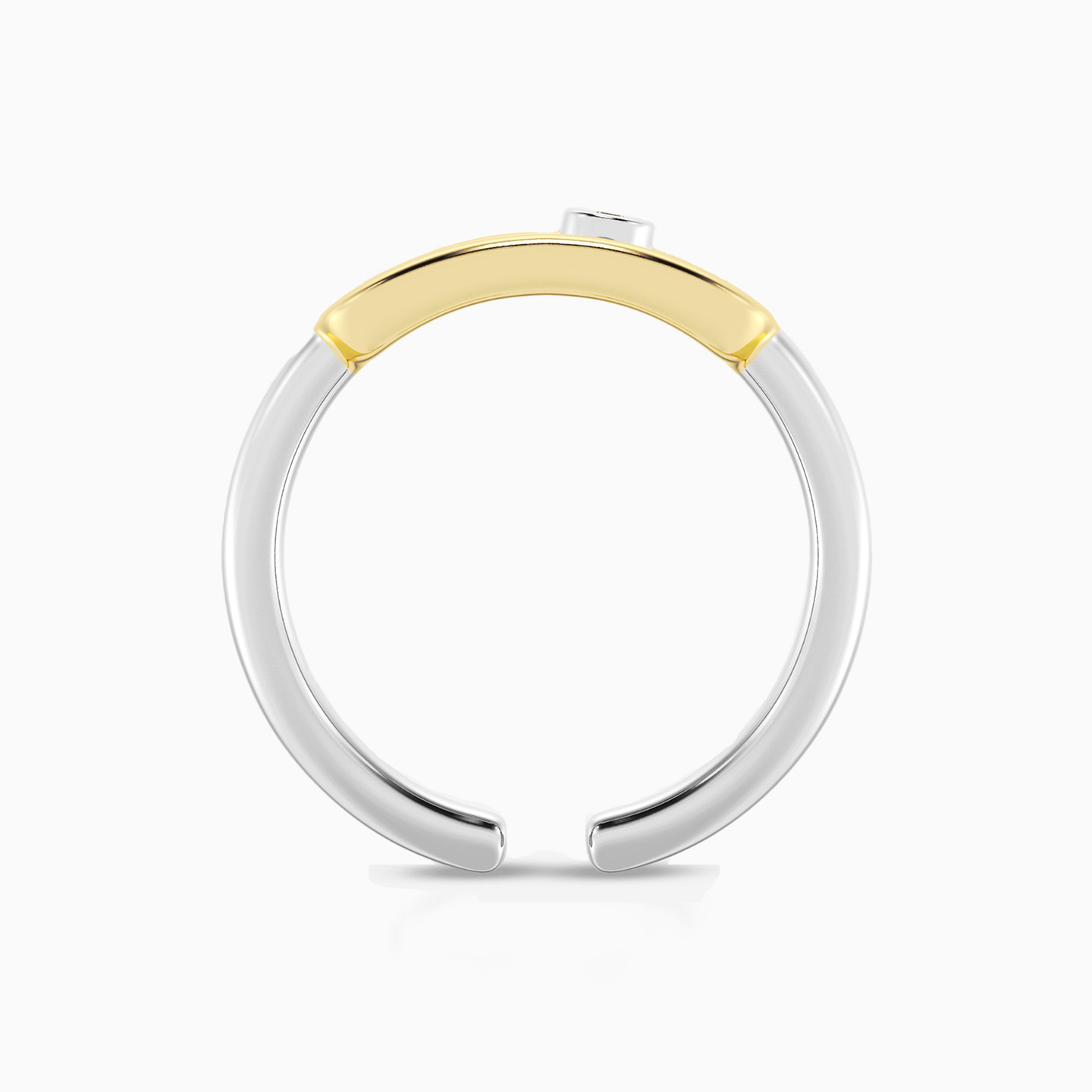 Rectangle Lab Grown Diamonds Sterling Silver Ring - 3 Rectangle Lab Grown Diamonds Sterling Silver Ring - 3