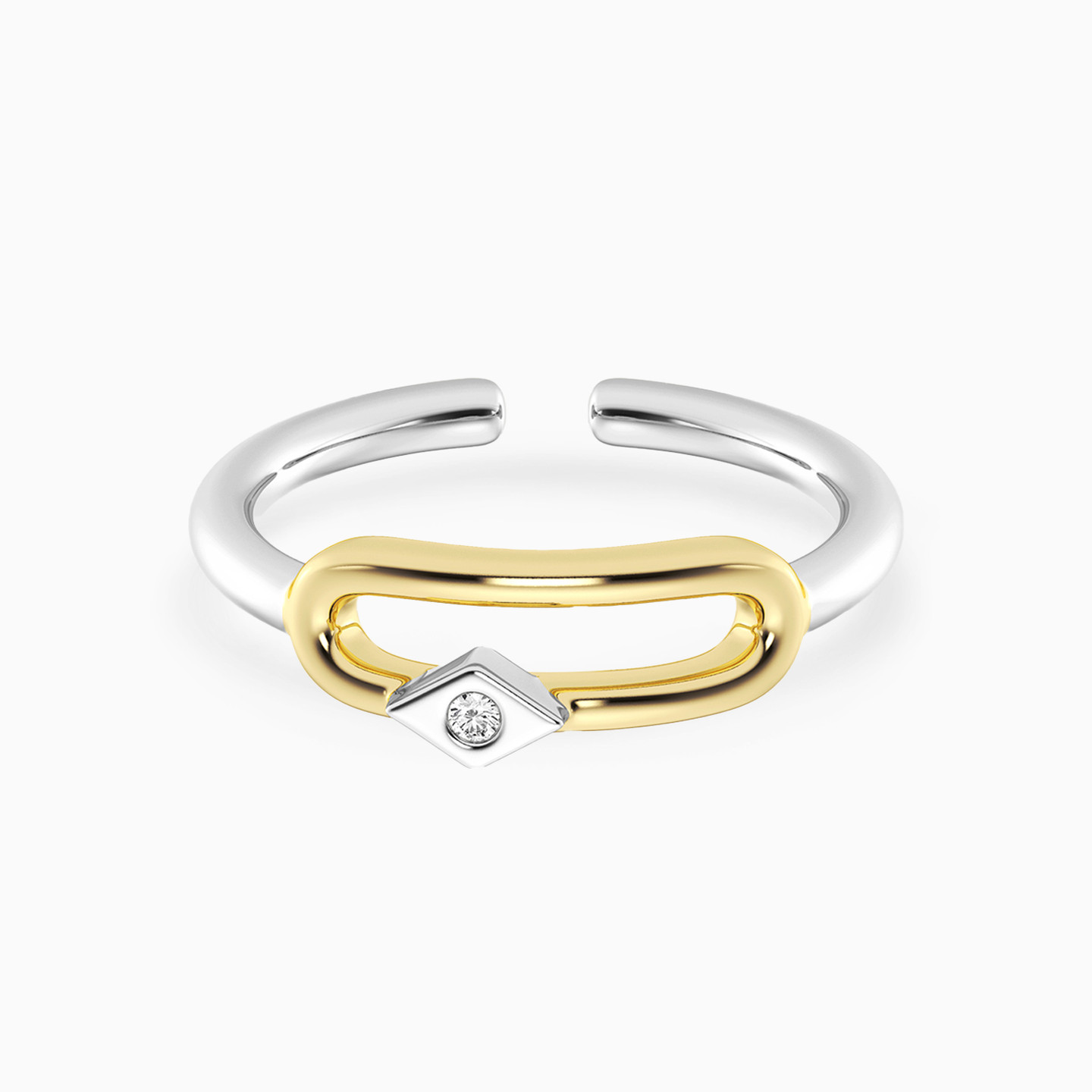 خاتم فضة إسترليني مستطيل مزين بألماس مختبرات خاتم فضة إسترليني مستطيل مزين بألماس مختبرات