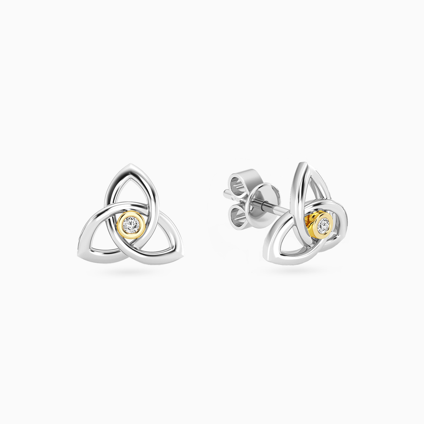 Knot Lab Grown Diamonds Sterling Silver Stud Earrings Knot Lab Grown Diamonds Sterling Silver Stud Earrings