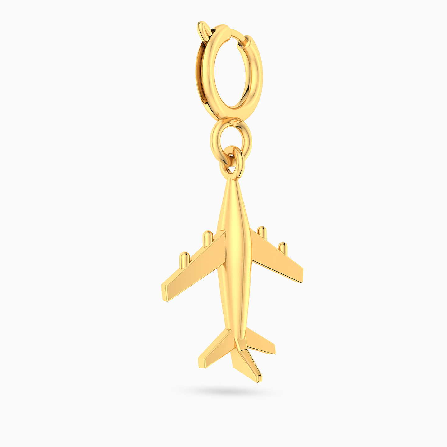 Airplane Charm in 18K Gold - 3 Airplane Charm in 18K Gold - 3