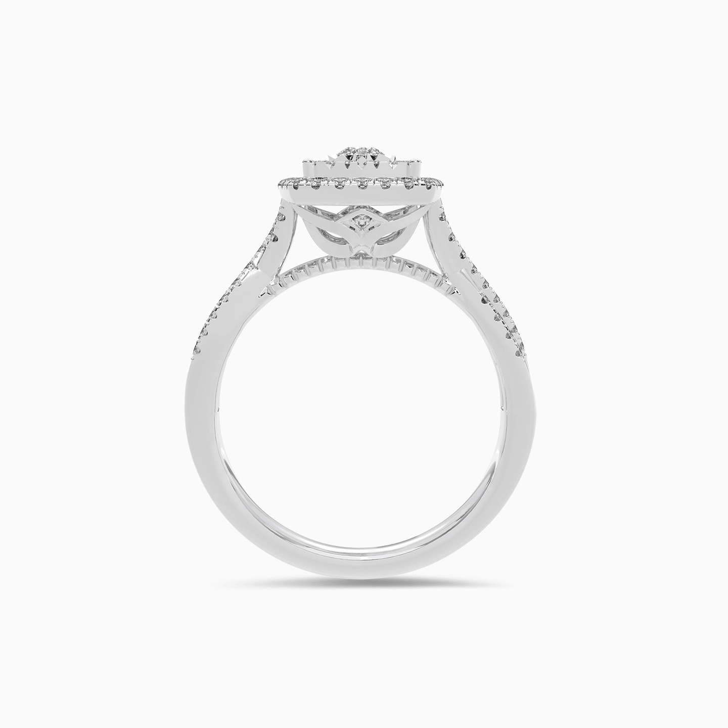 Square Diamond Ring in 18K Gold - 7 Square Diamond Ring in 18K Gold - 7