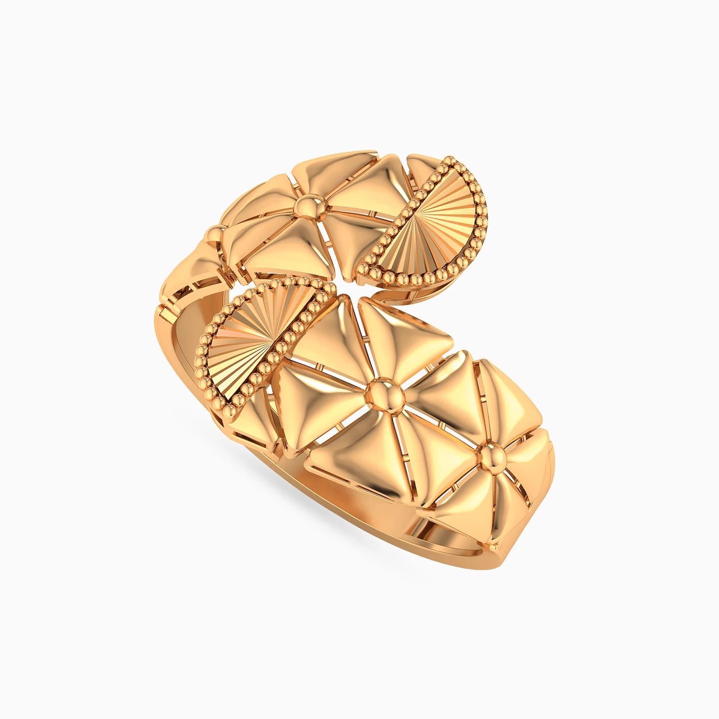 Multi-shaped Ring in 21K Gold - 3 Multi-shaped Ring in 21K Gold - 3
