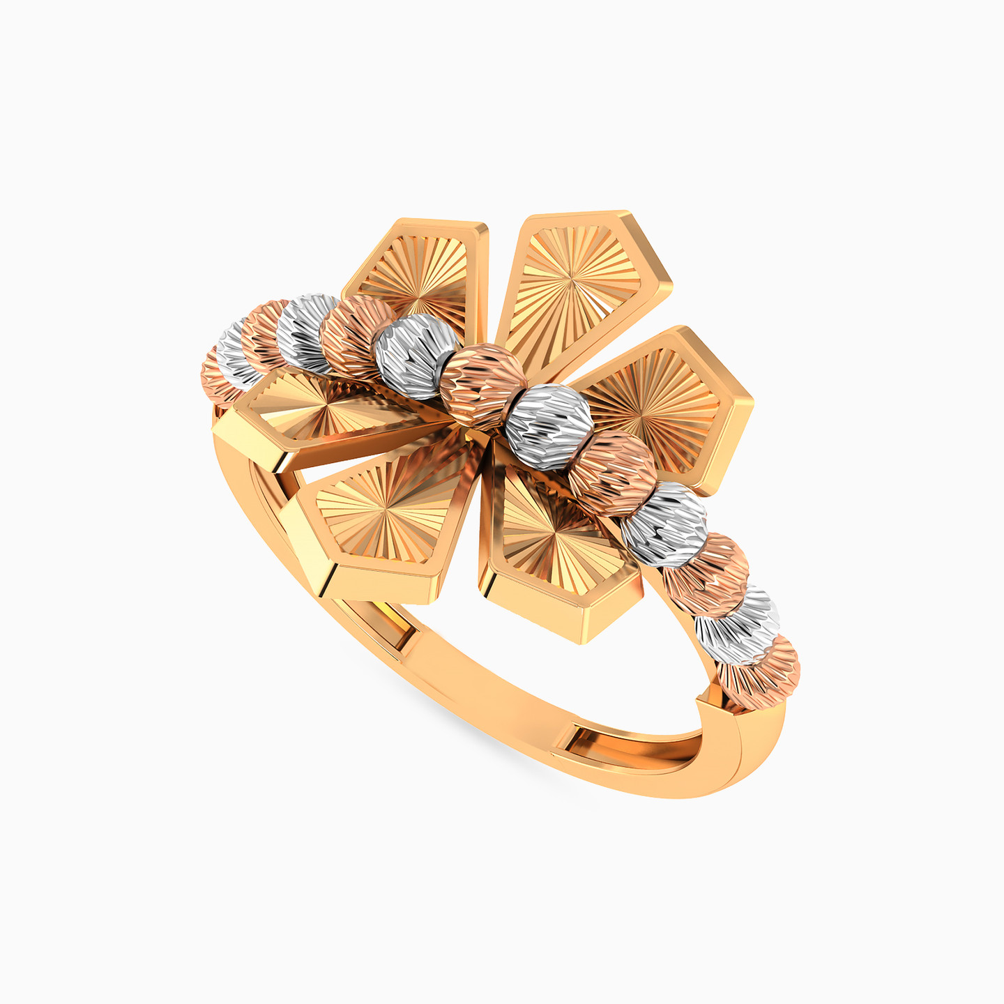 خاتم ذهب وردة عيار 21 قيراط - 3 خاتم ذهب وردة عيار 21 قيراط - 3