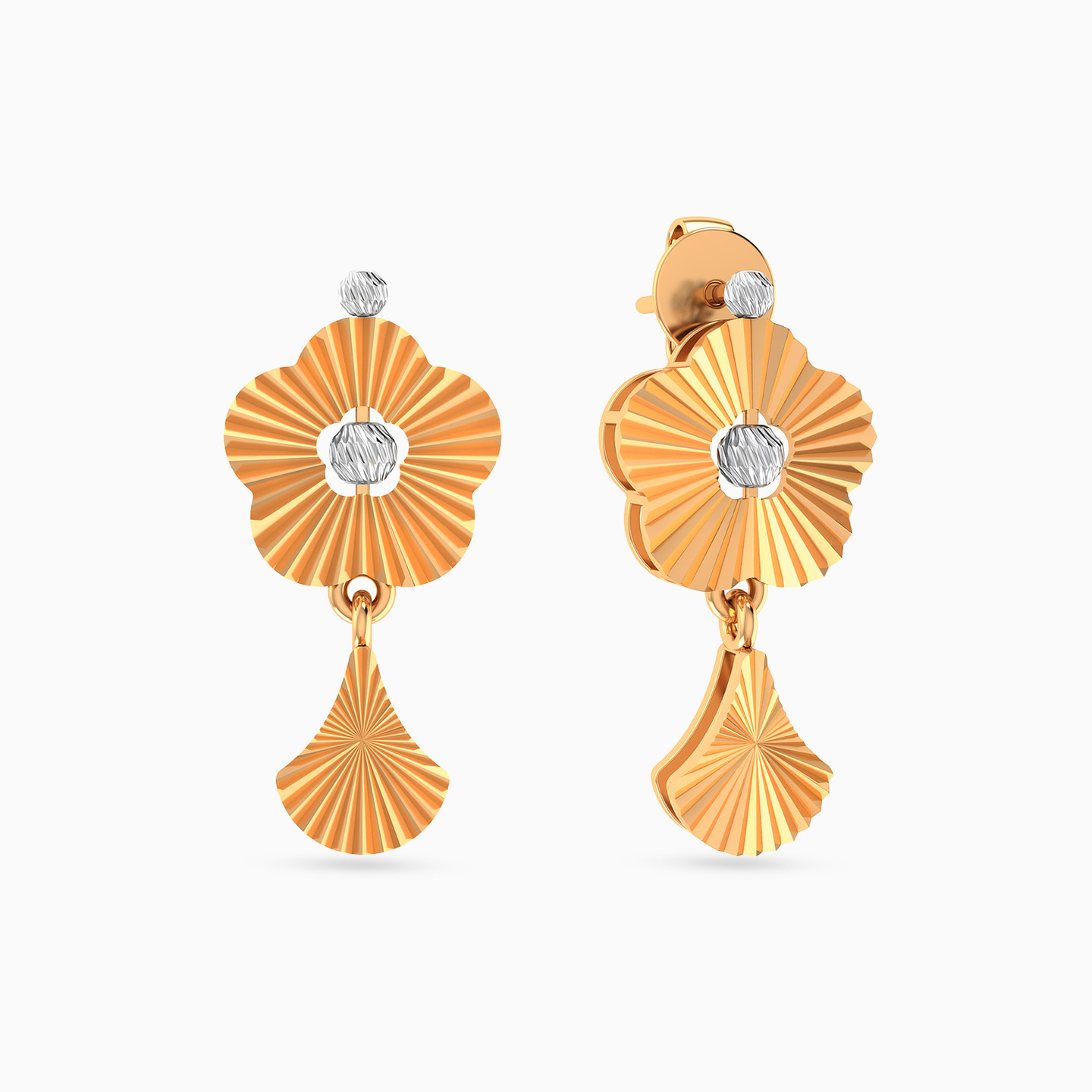 طقم ذهب وردة عيار 21 قيراط (4 قطع) - 6 طقم ذهب وردة عيار 21 قيراط (4 قطع) - 6