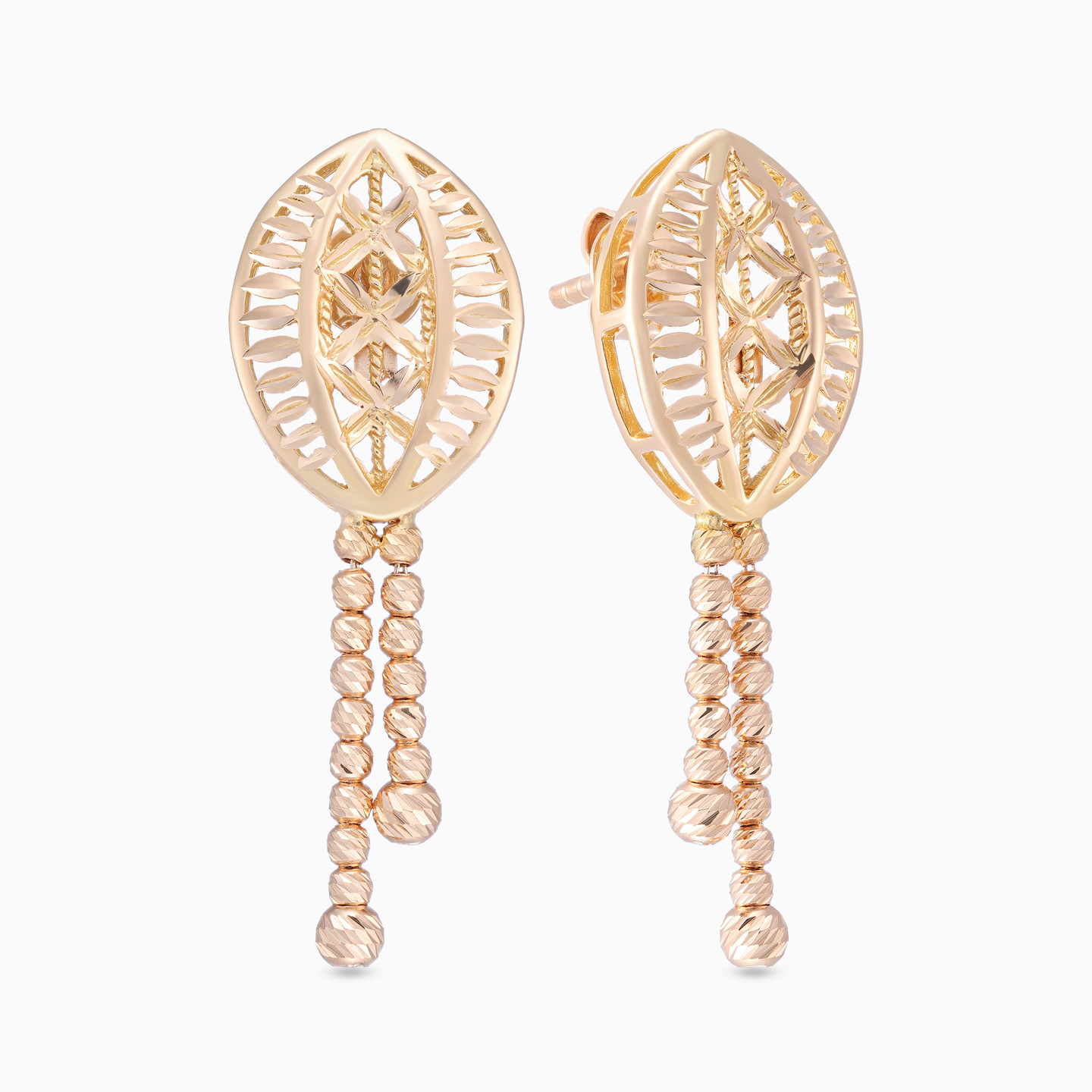 طقم مجوهرات ذهب عيار 21 قيراط مزين بأحجار الزركون (4 قطع) - 5 طقم مجوهرات ذهب عيار 21 قيراط مزين بأحجار الزركون (4 قطع) - 5