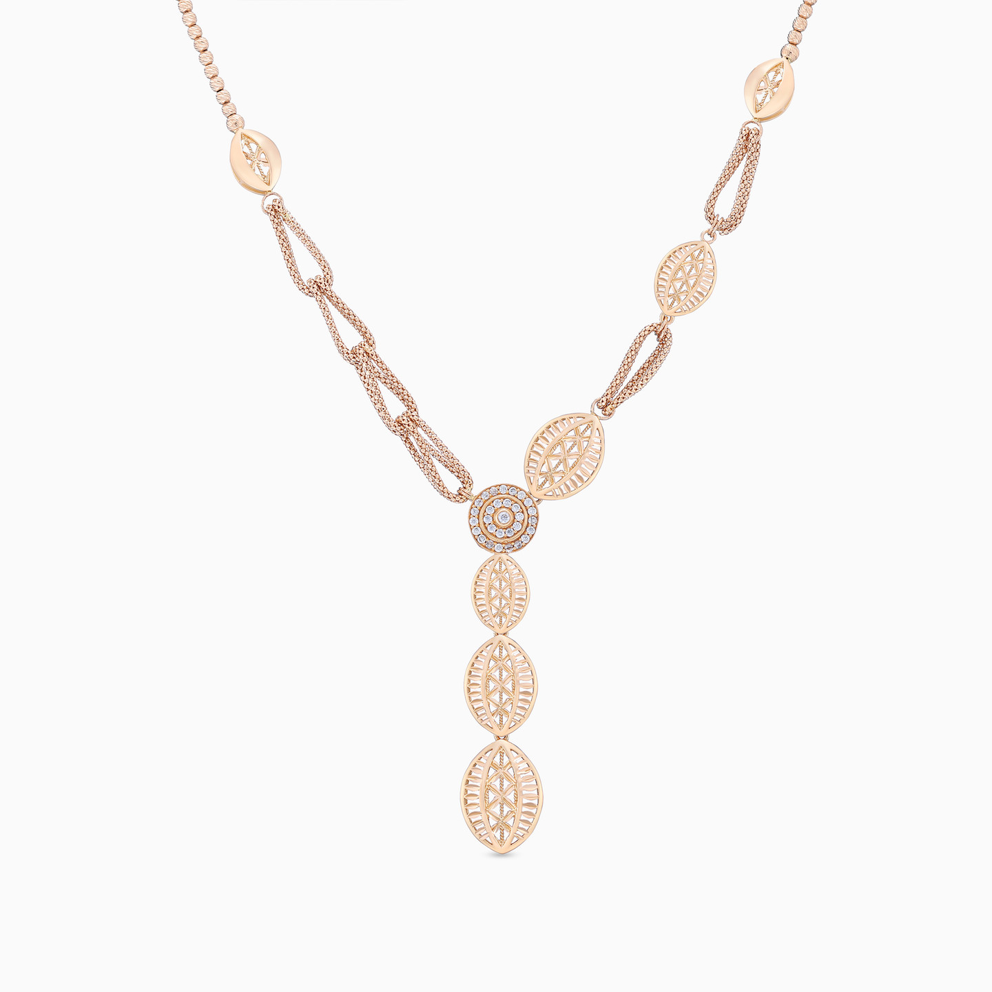 طقم مجوهرات ذهب عيار 21 قيراط مزين بأحجار الزركون (4 قطع) - 2 طقم مجوهرات ذهب عيار 21 قيراط مزين بأحجار الزركون (4 قطع) - 2