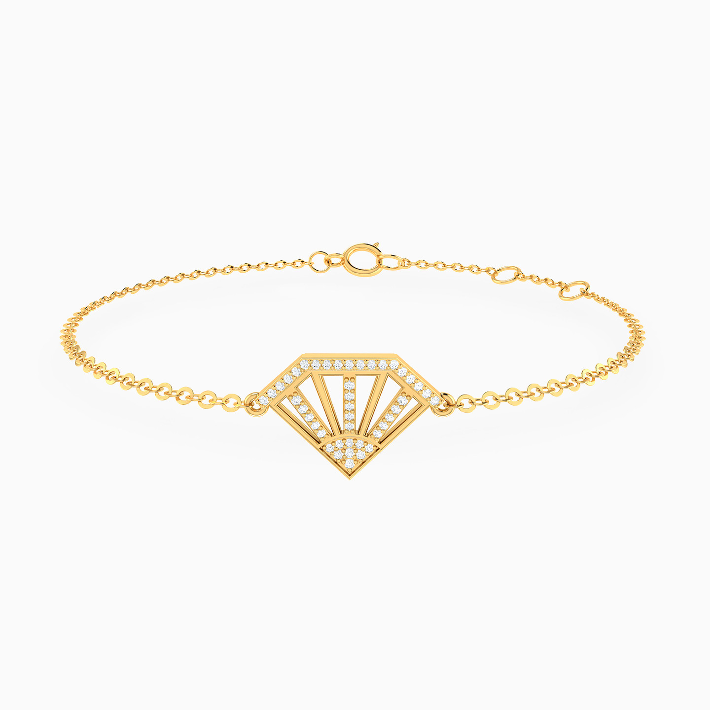 Triangle Diamond Chain Bracelet in 18K Gold Triangle Diamond Chain Bracelet in 18K Gold