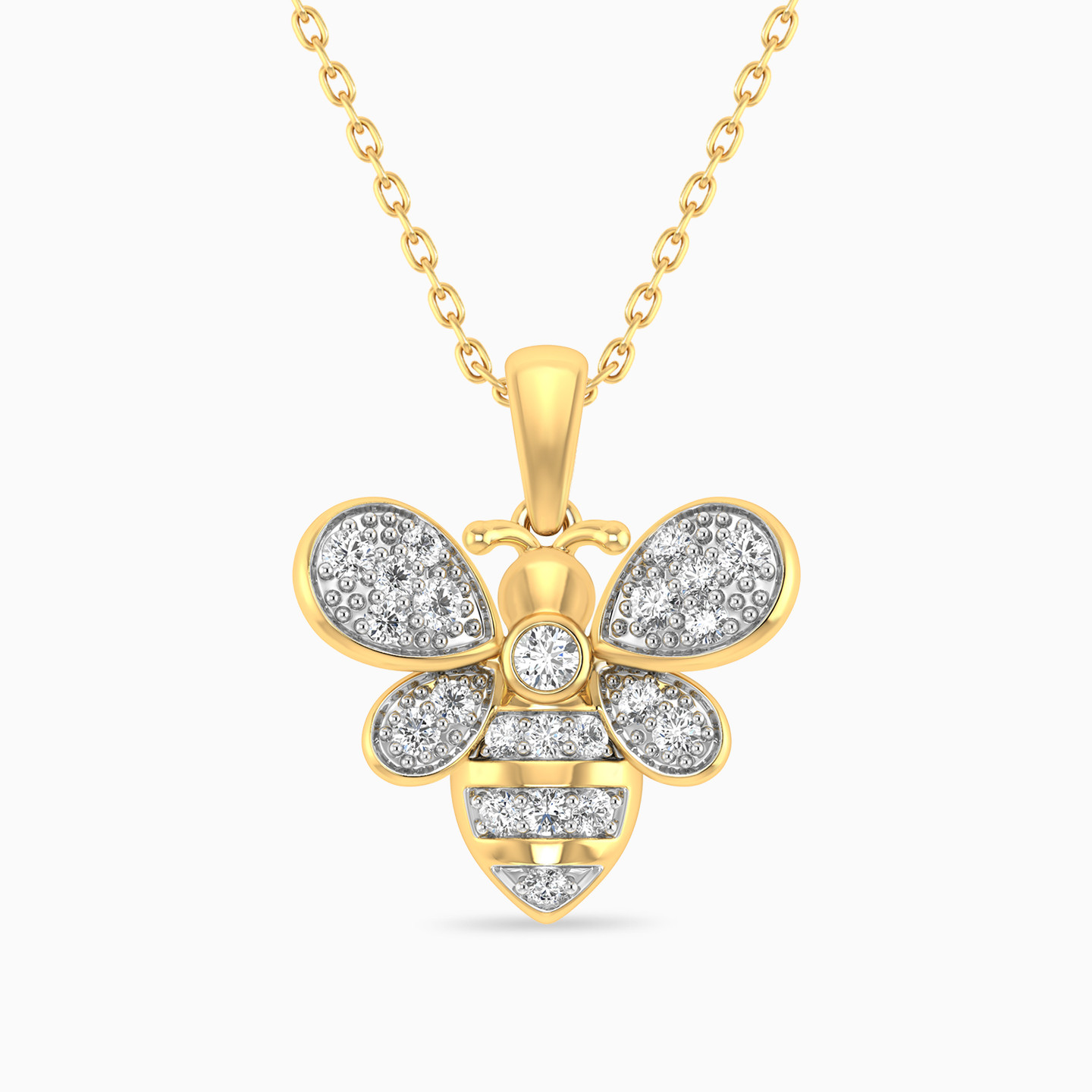 Bee Diamond Necklace in 18K Gold