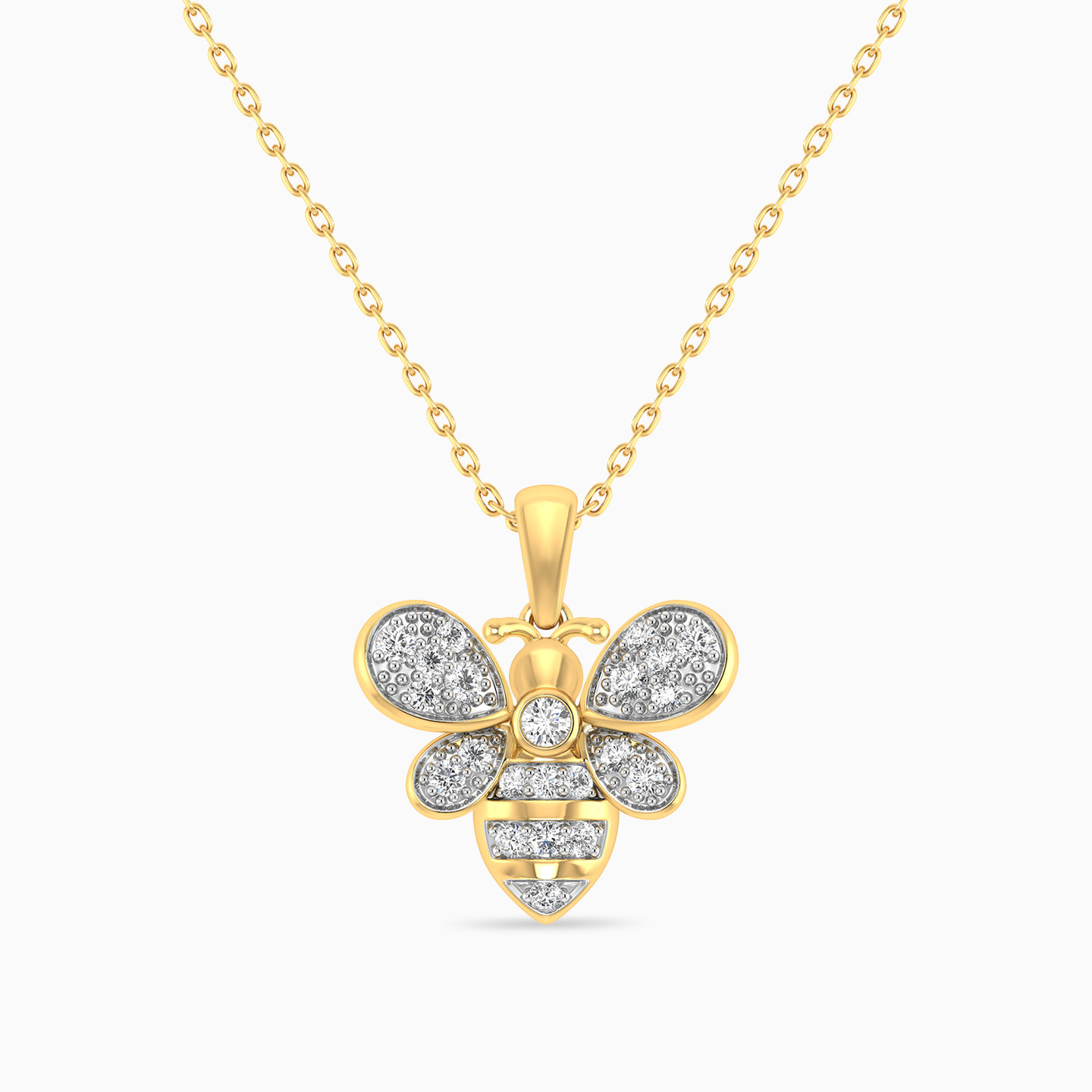 Bee Diamond Necklace in 18K Gold - 2