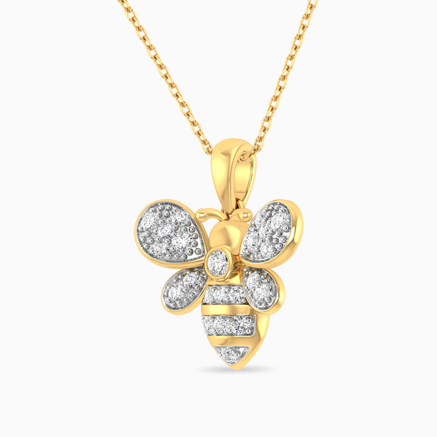 Bee Diamond Necklace in 18K Gold - 3