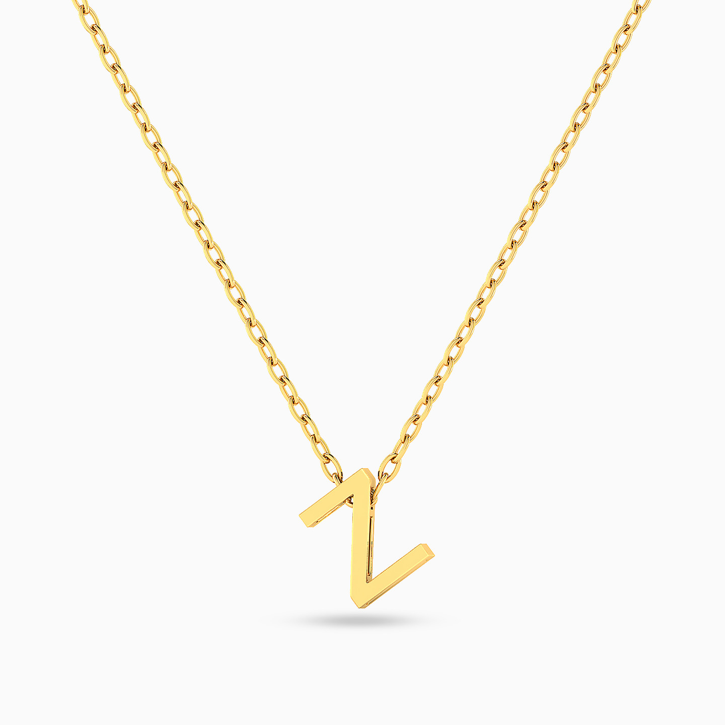 Letter Z Necklace In 18K Gold - 3 Letter Z Necklace In 18K Gold - 3