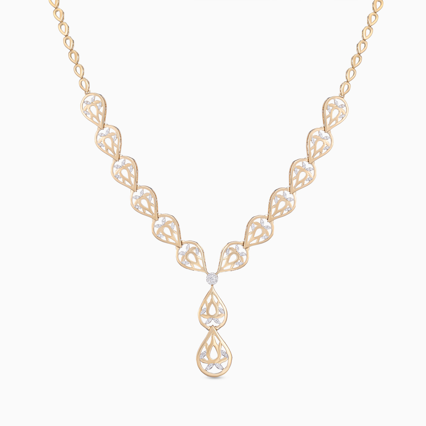 Tree Diamond Full Set in 18K Gold - 4 pieces - 2 Tree Diamond Full Set in 18K Gold - 4 pieces - 2