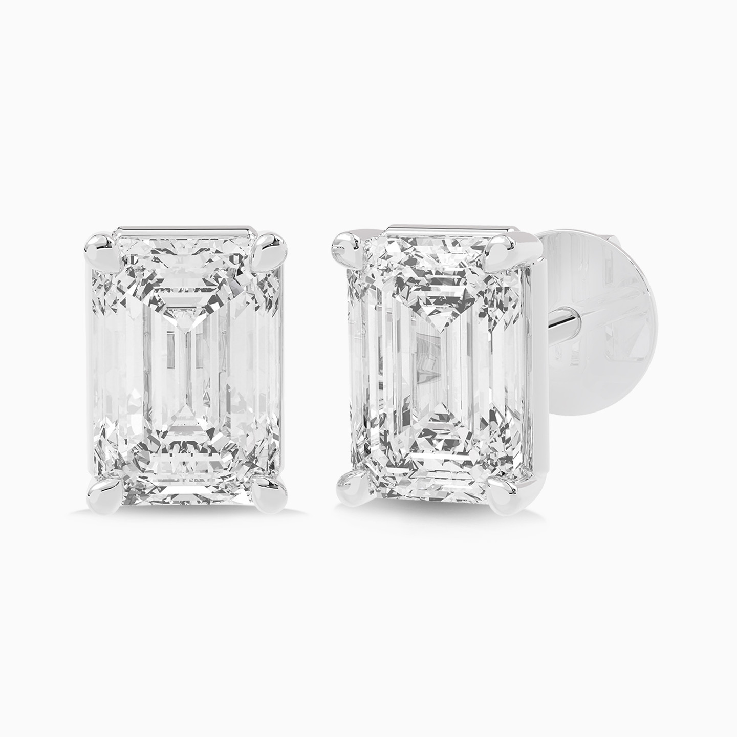 2.01 CT Baguette Lab Grown Diamond Stud Earrings in 18K Gold - 3 2.01 CT Baguette Lab Grown Diamond Stud Earrings in 18K Gold - 3