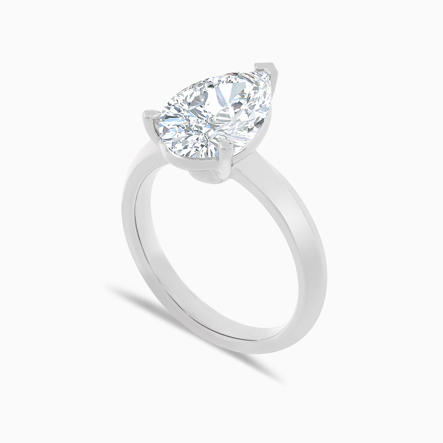 3.51 CT Pear Lab Grown Diamond Ring in 18K Gold - 3 3.51 CT Pear Lab Grown Diamond Ring in 18K Gold - 3
