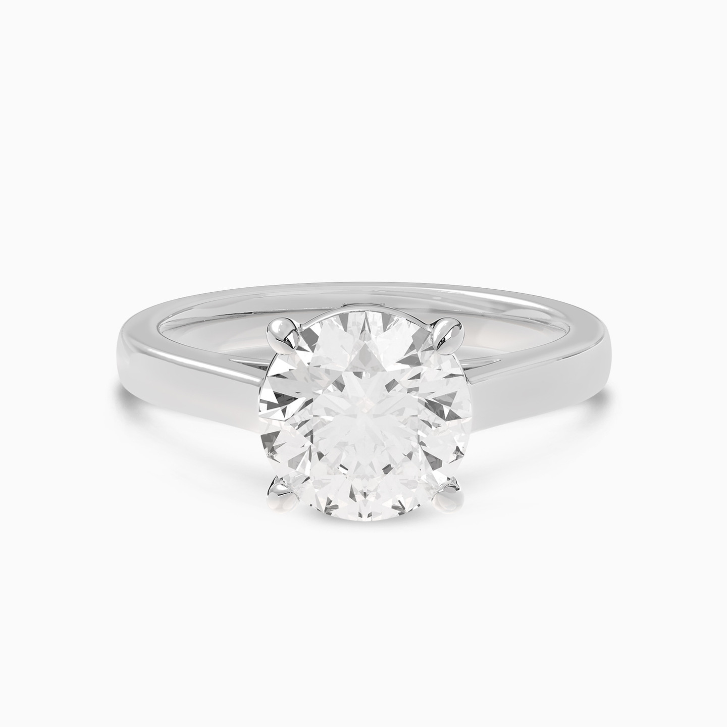 3.01 قيراط خاتم سوليتير ذهب عيار 18 قيراط مزين بألماس مختبرات