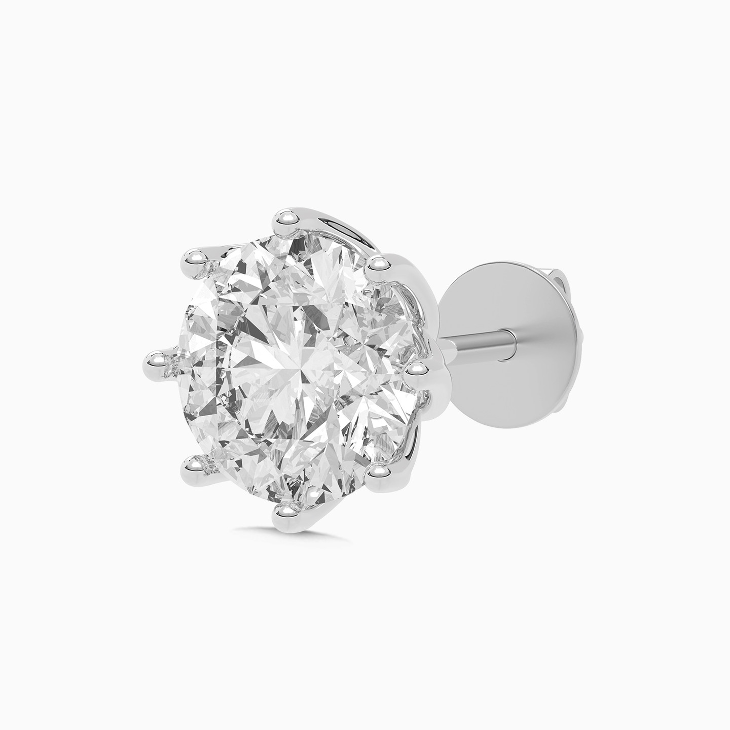 4.07 قيراط أقراط صغيرة ذهب عيار 18 قيراط مزينة بألماس مختبرات - 3 4.07 قيراط أقراط صغيرة ذهب عيار 18 قيراط مزينة بألماس مختبرات - 3