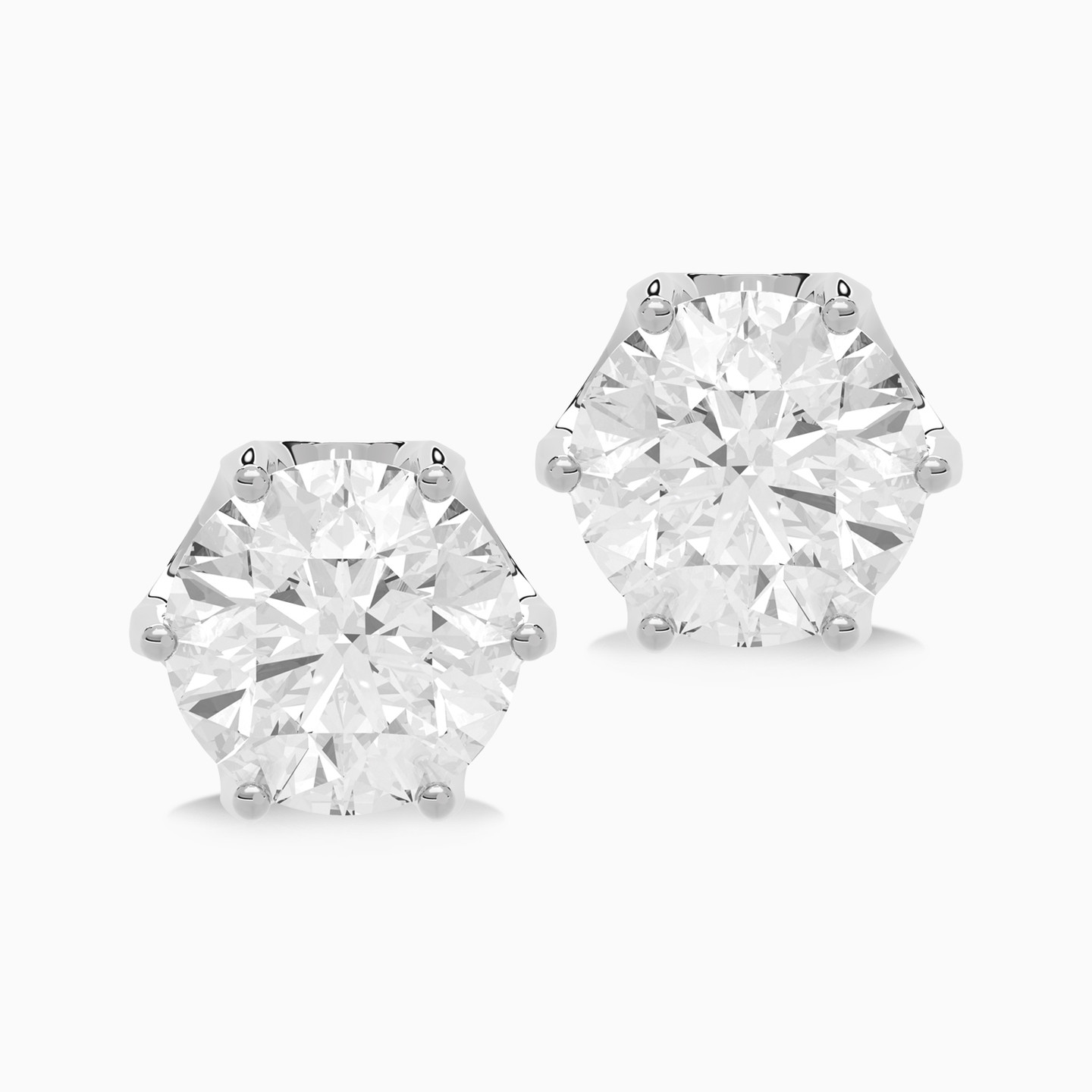 6.05 CT Lab Grown Diamond Stud Earrings in 18K Gold 6.05 CT Lab Grown Diamond Stud Earrings in 18K Gold