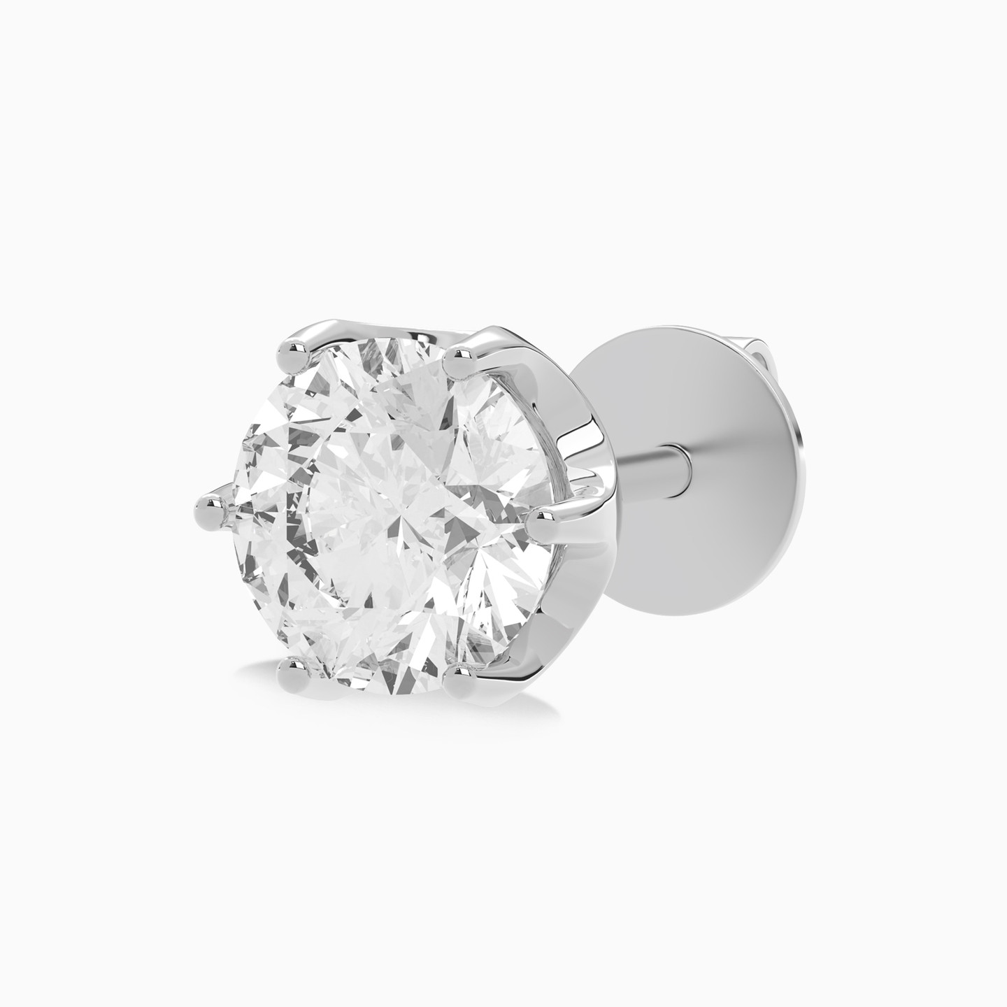 6.05 CT Lab Grown Diamond Stud Earrings in 18K Gold - 3 6.05 CT Lab Grown Diamond Stud Earrings in 18K Gold - 3