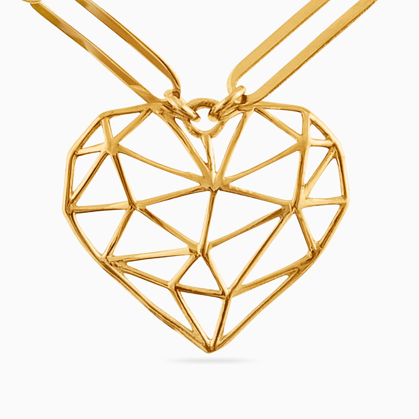Heart Necklace In 18K Gold - 3 Heart Necklace In 18K Gold - 3