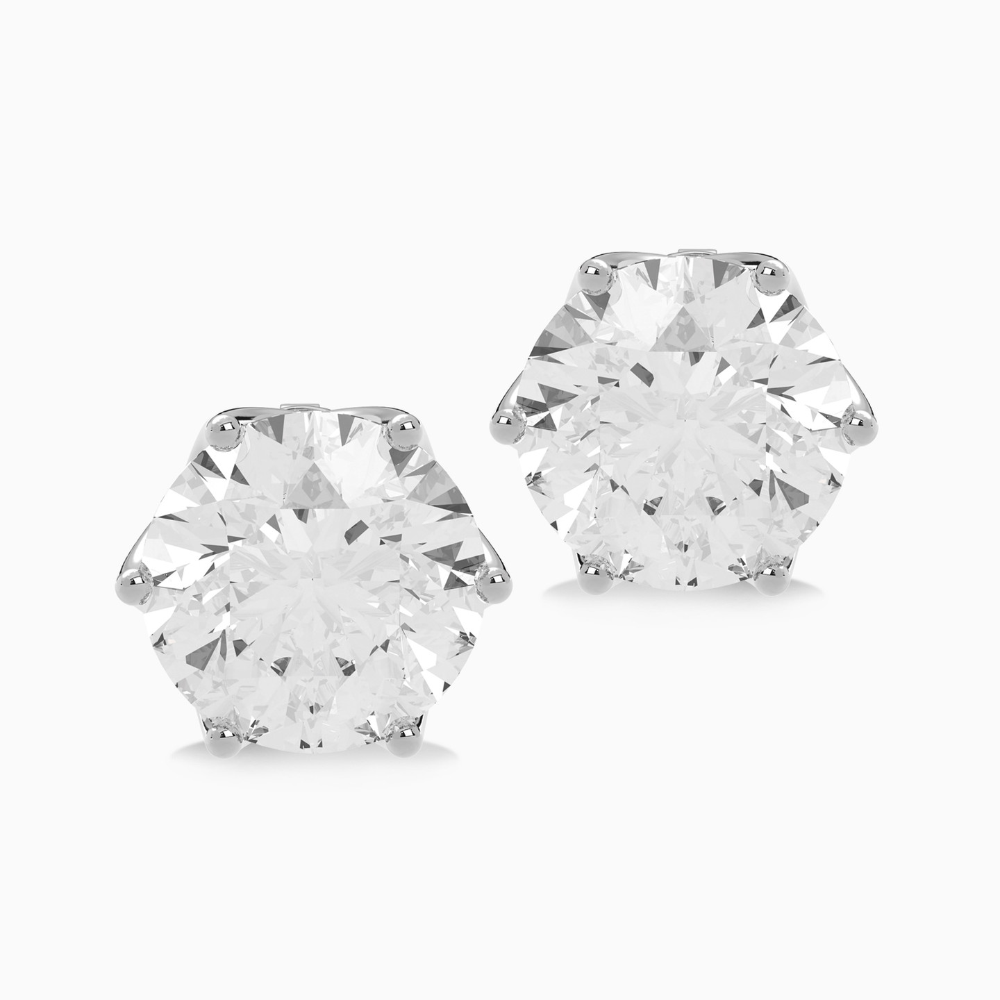 5.93 CT Lab Grown Diamond Stud Earrings in 18K Gold 5.93 CT Lab Grown Diamond Stud Earrings in 18K Gold