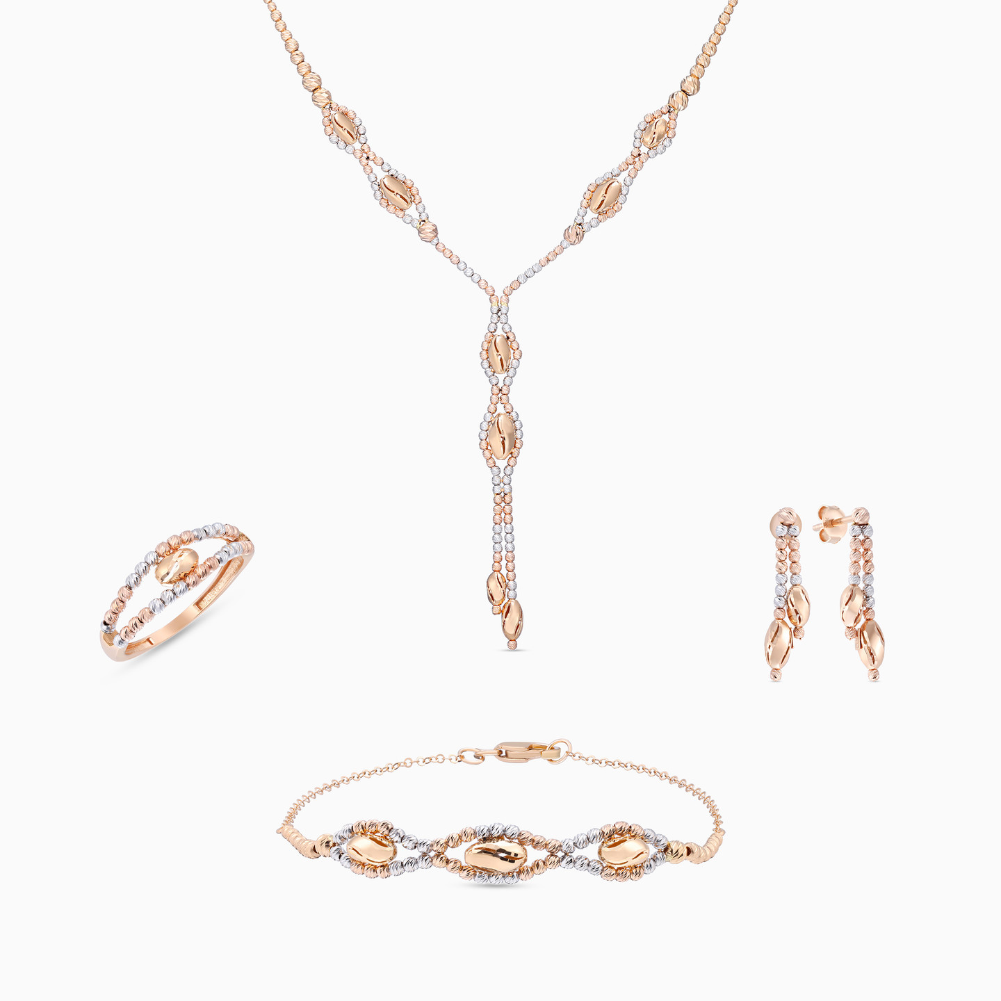 طقم مجوهرات ذهب عيار 21 قيراط (4 قطع) طقم مجوهرات ذهب عيار 21 قيراط (4 قطع)