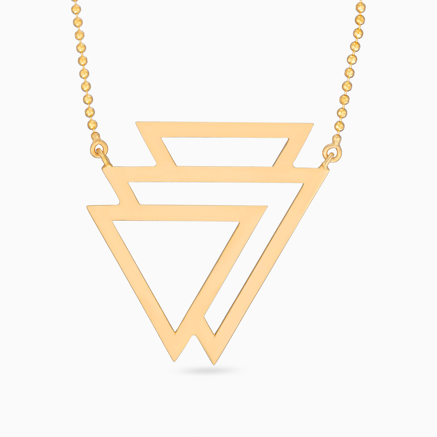 Triangle Necklace in 21K Gold Triangle Necklace in 21K Gold