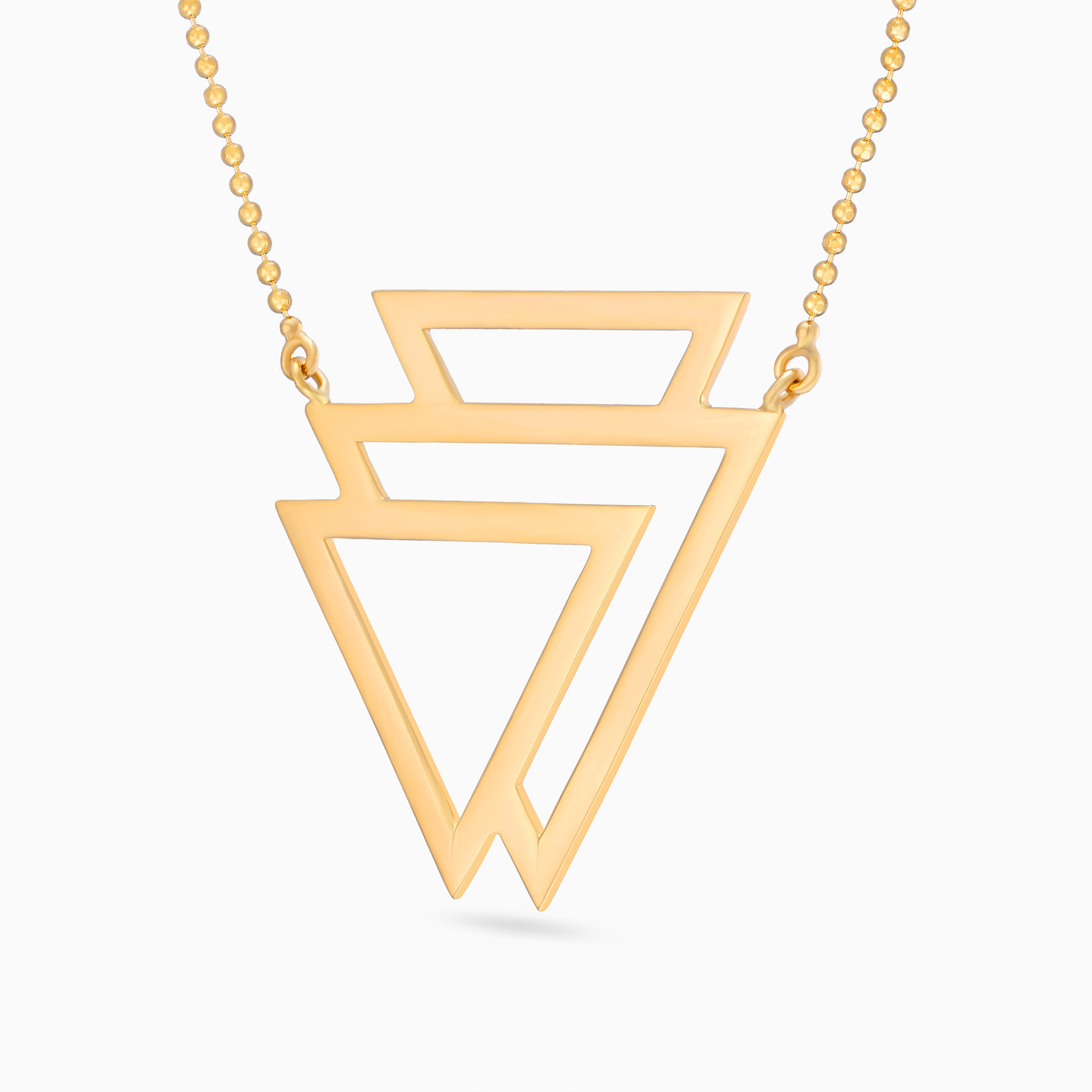 Triangle Necklace in 21K Gold - 2 Triangle Necklace in 21K Gold - 2