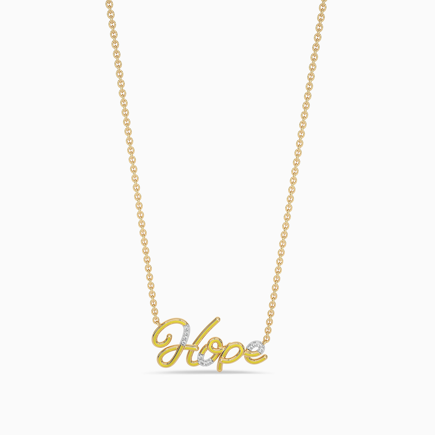 Hope Diamond & Enamel Coated Necklace in 18K Gold - 4 Hope Diamond & Enamel Coated Necklace in 18K Gold - 4