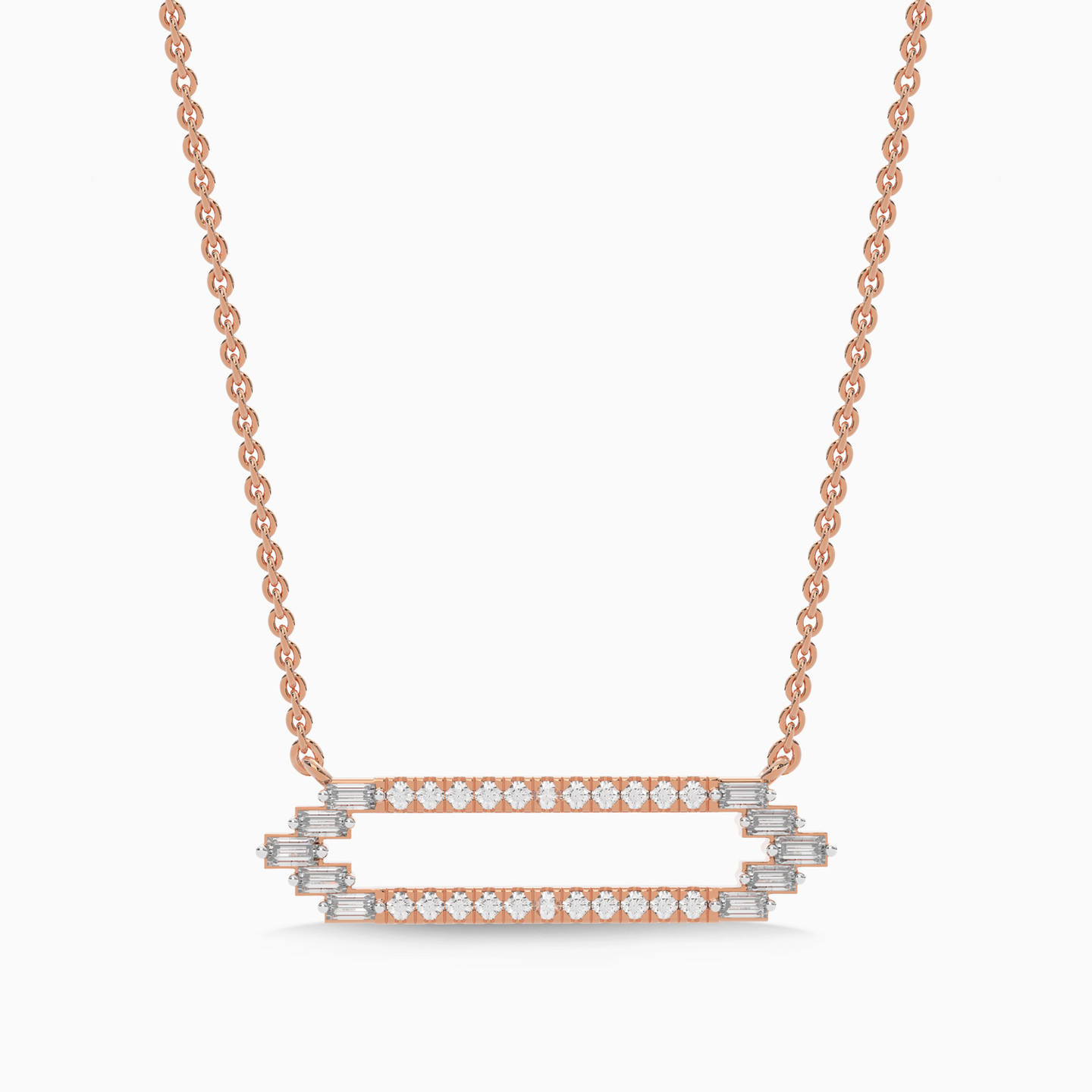 Geometric Diamond Necklace In 18K Gold Geometric Diamond Necklace In 18K Gold