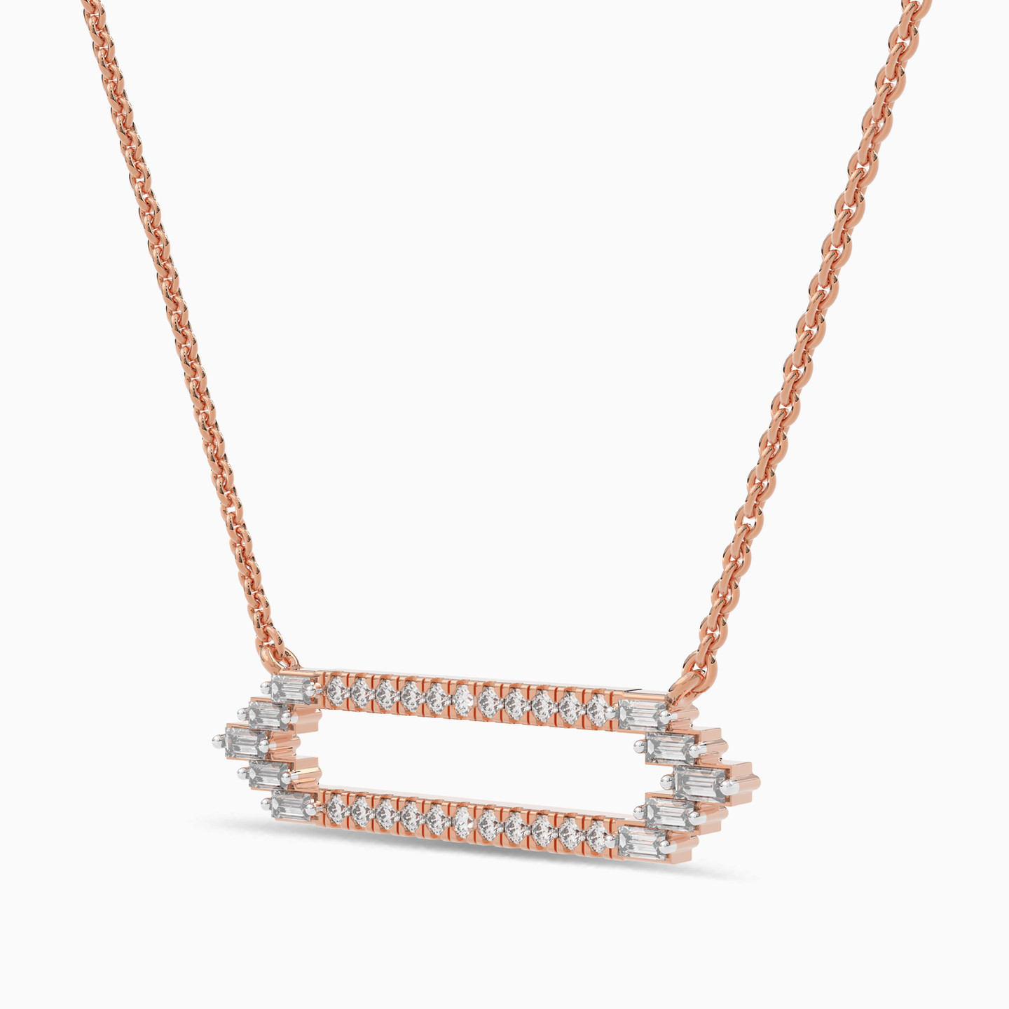 Geometric Diamond Necklace In 18K Gold - 2 Geometric Diamond Necklace In 18K Gold - 2