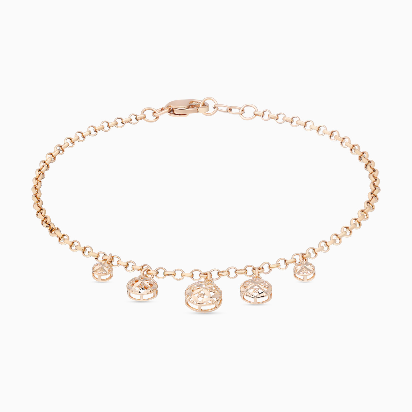 Circle Cubic Zirconia Jewelry Set in 21K Gold - 3 Circle Cubic Zirconia Jewelry Set in 21K Gold - 3