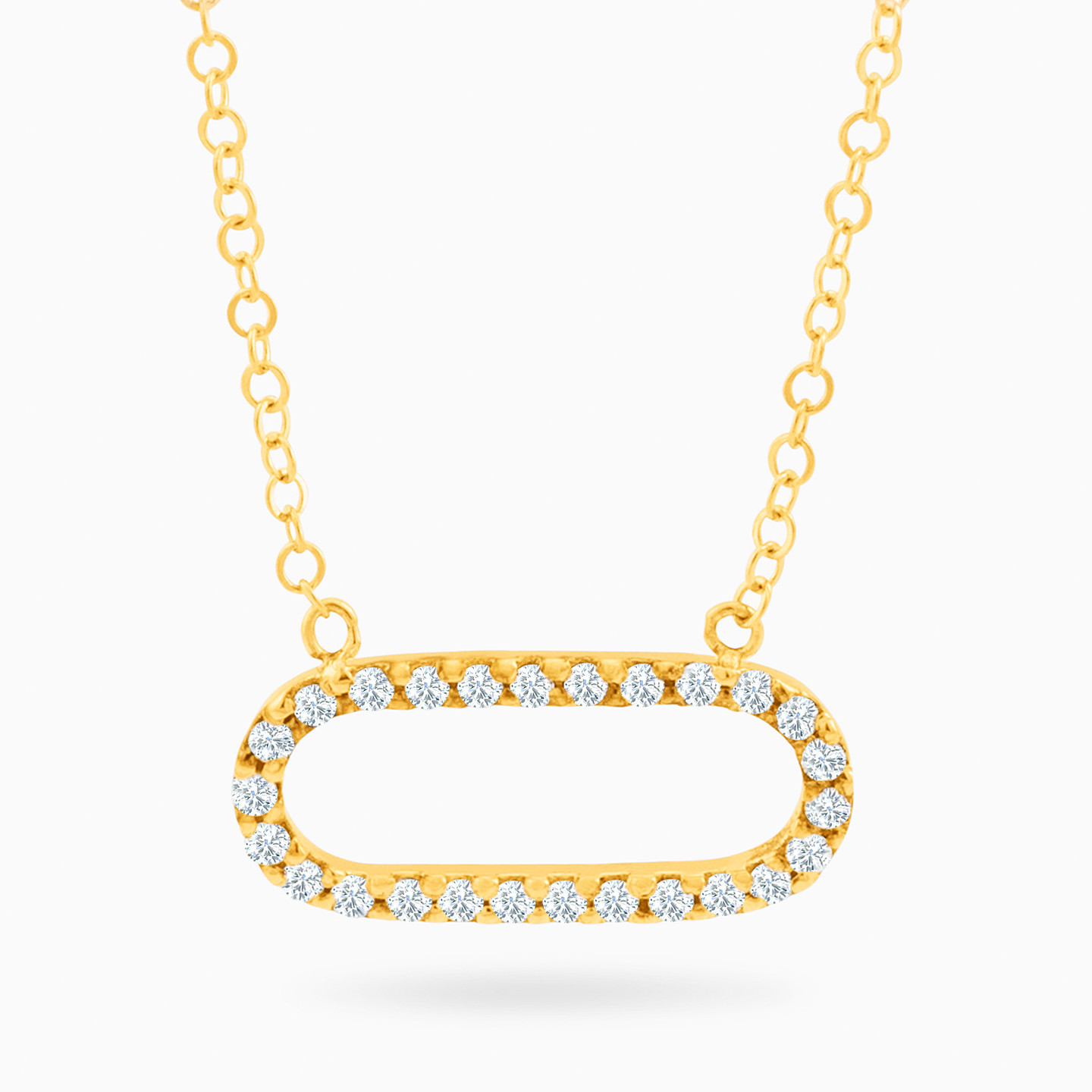 18K Gold Diamond Pendant Necklace