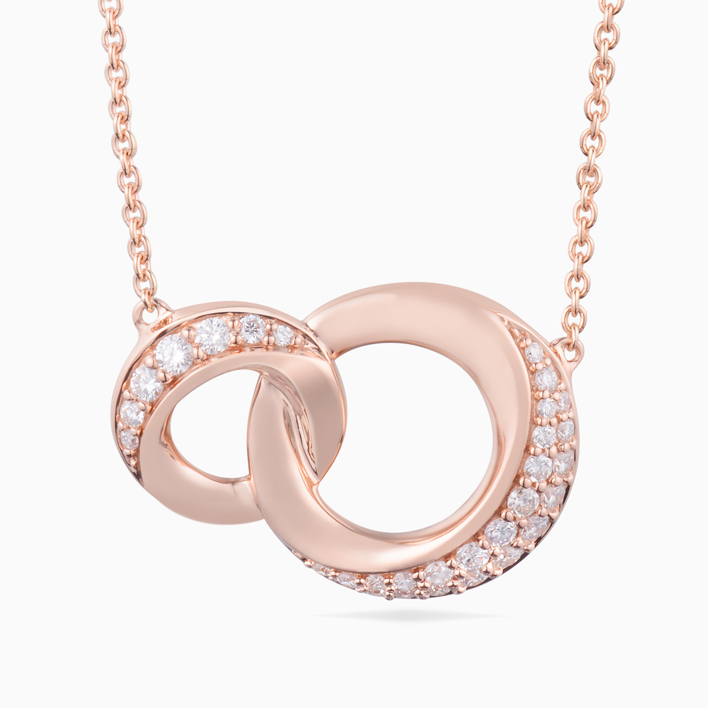 Circle Diamond Necklace in 18k Gold - 2 Circle Diamond Necklace in 18k Gold - 2