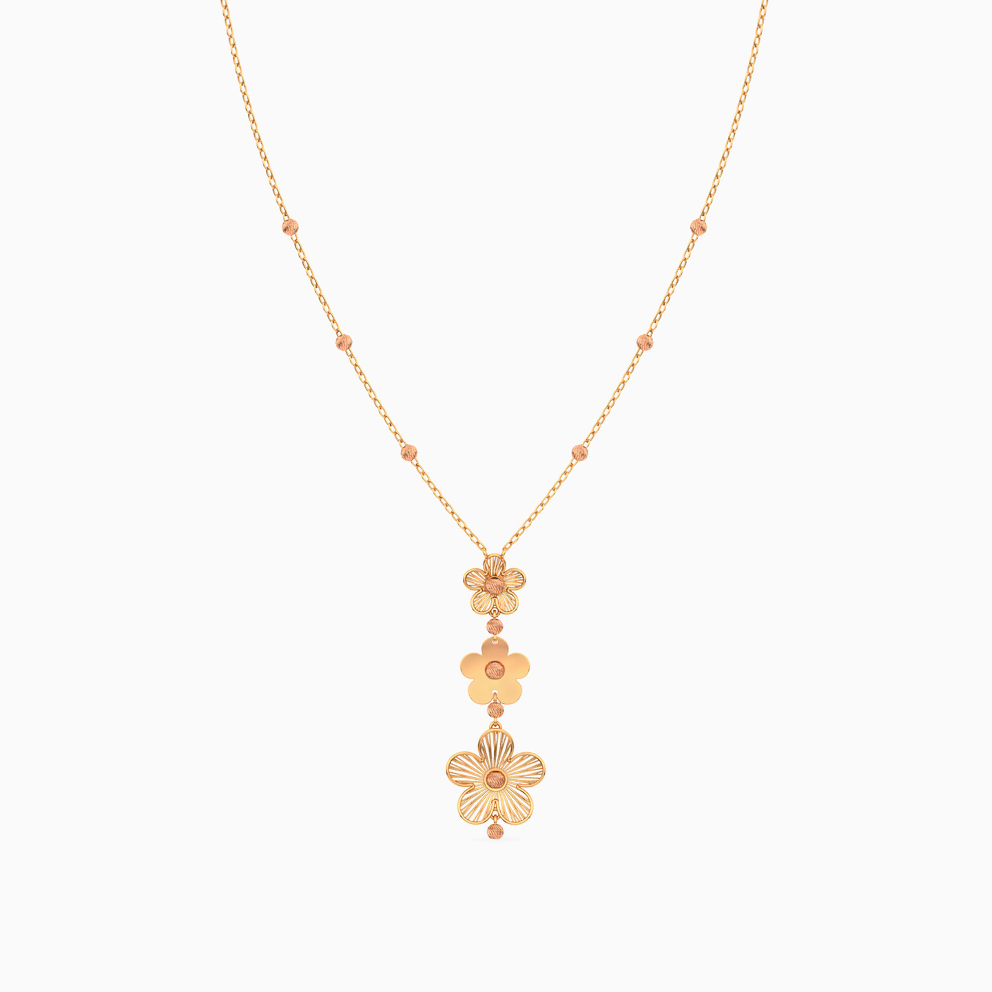 Floral Necklace in 21K Gold - 3 Floral Necklace in 21K Gold - 3