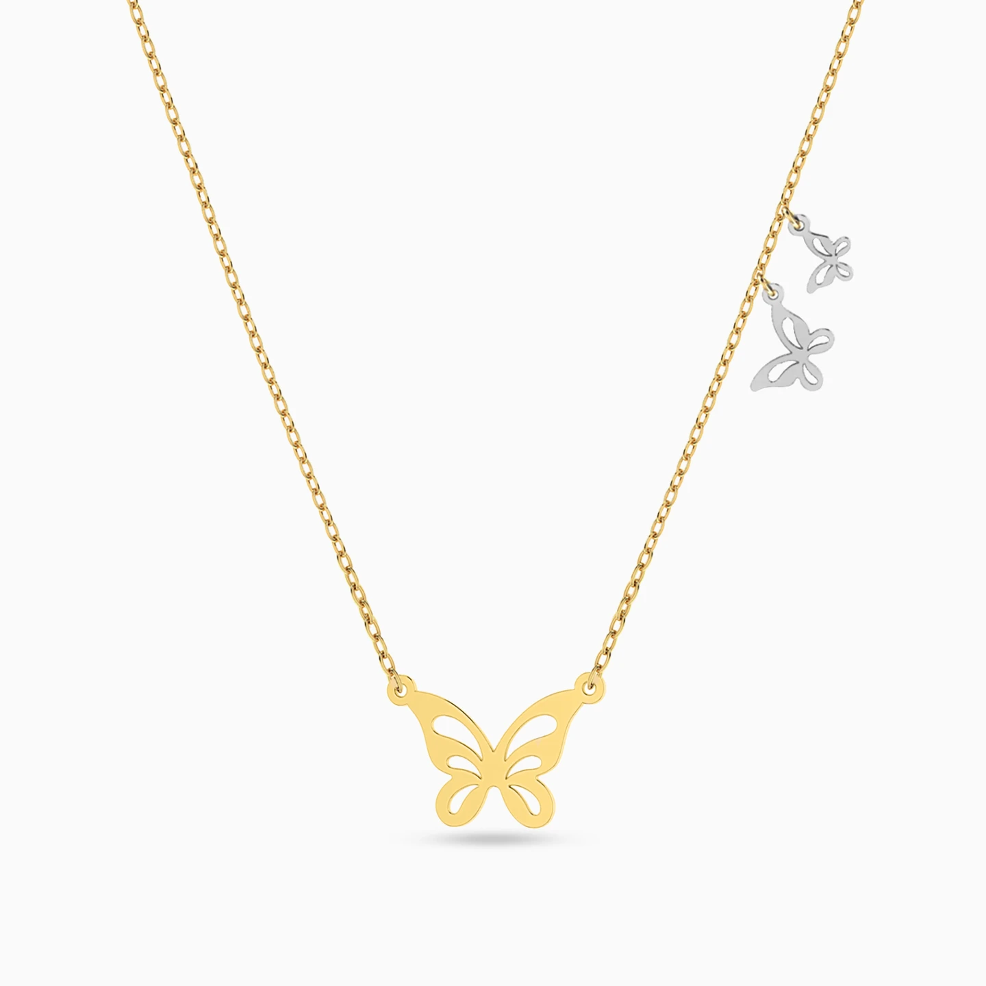 Butterfly Necklace in 18K Gold - 5 Butterfly Necklace in 18K Gold - 5
