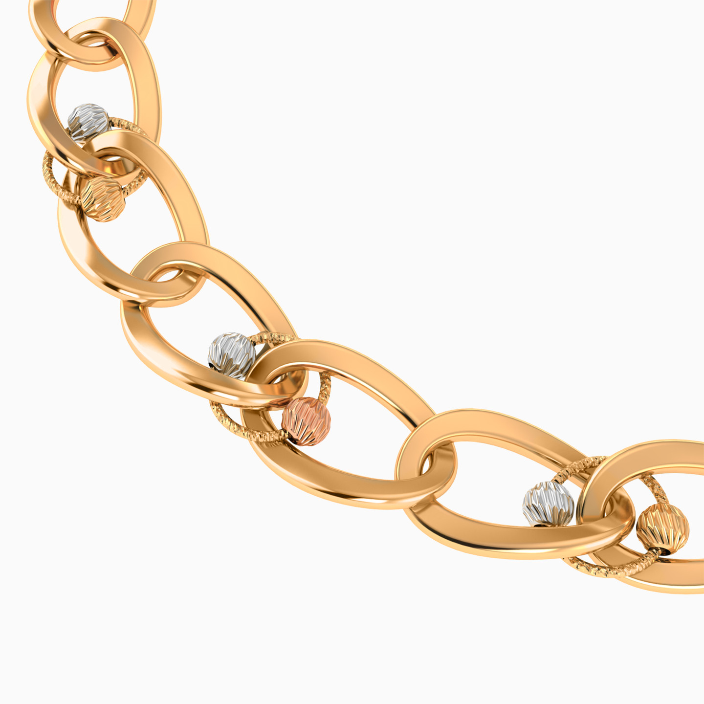 اسورة بسلسلة ذهب حلقات عيار 21 قيراط - 4 اسورة بسلسلة ذهب حلقات عيار 21 قيراط - 4