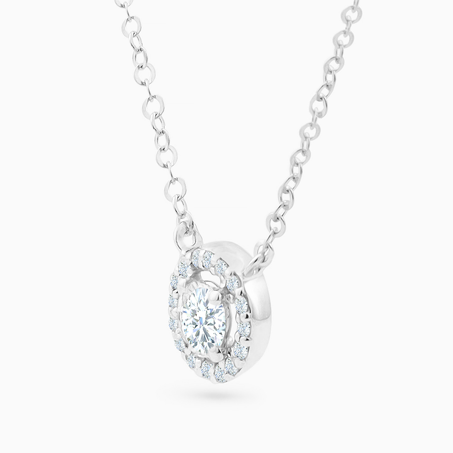 18K Gold Diamond Pendant Necklace - 2