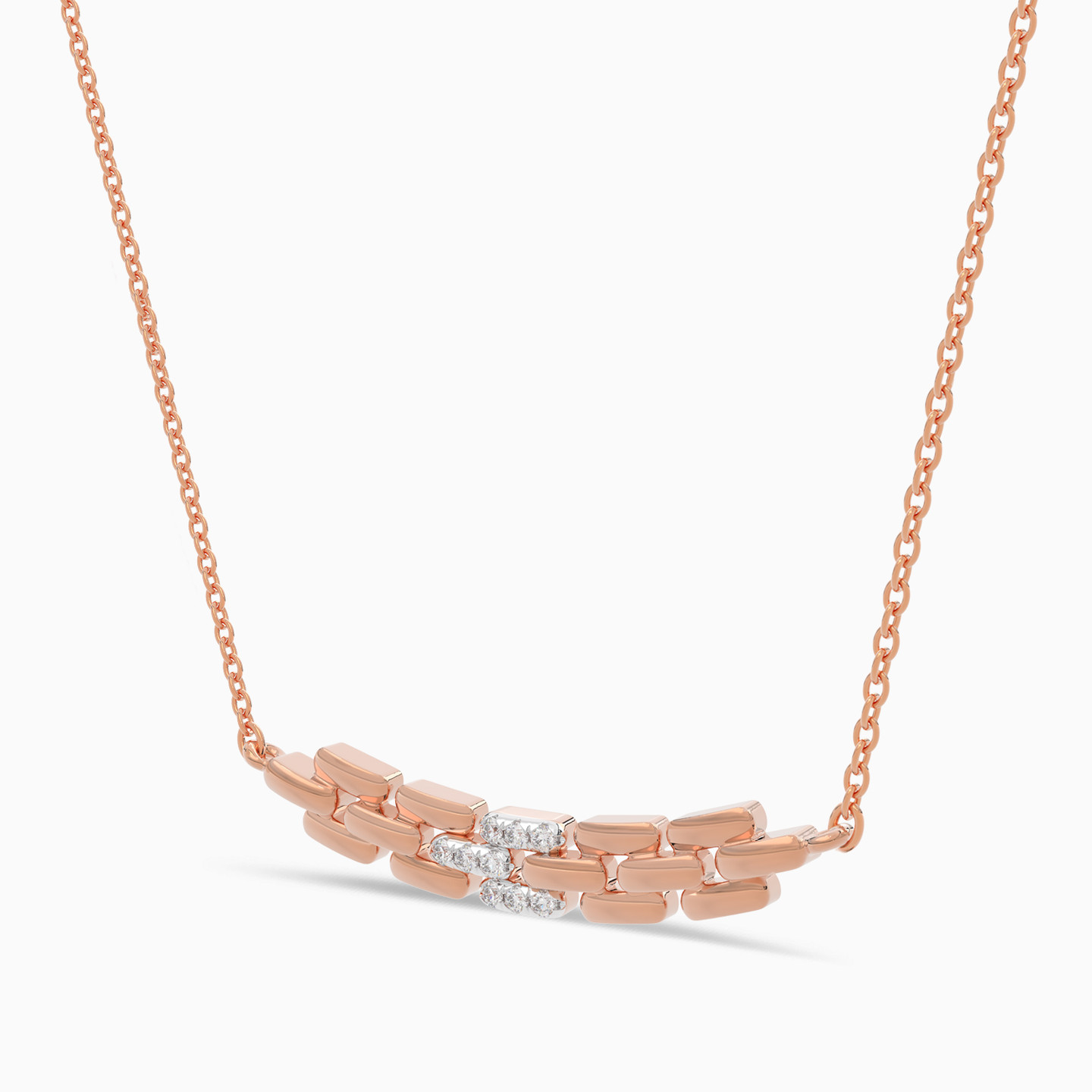 سلسلة ذهب شكل روليكس عيار 18 قيراط مزينة بالألماس - 3 سلسلة ذهب شكل روليكس عيار 18 قيراط مزينة بالألماس - 3