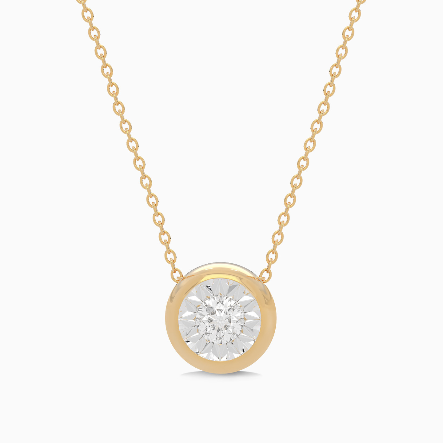 Round Diamond Necklace in 18K Gold Round Diamond Necklace in 18K Gold