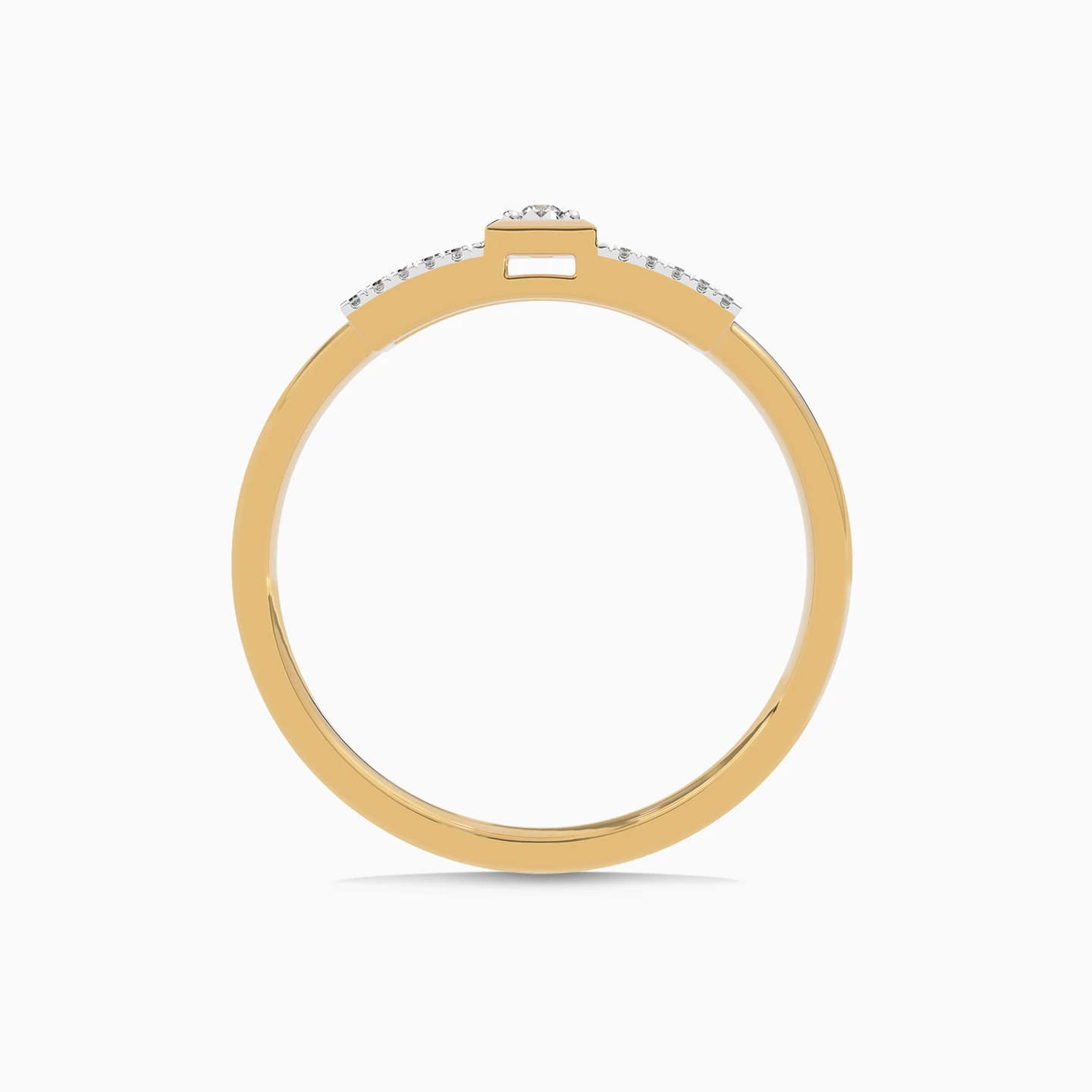 Square Diamond Ring in 18K Gold - 8 Square Diamond Ring in 18K Gold - 8