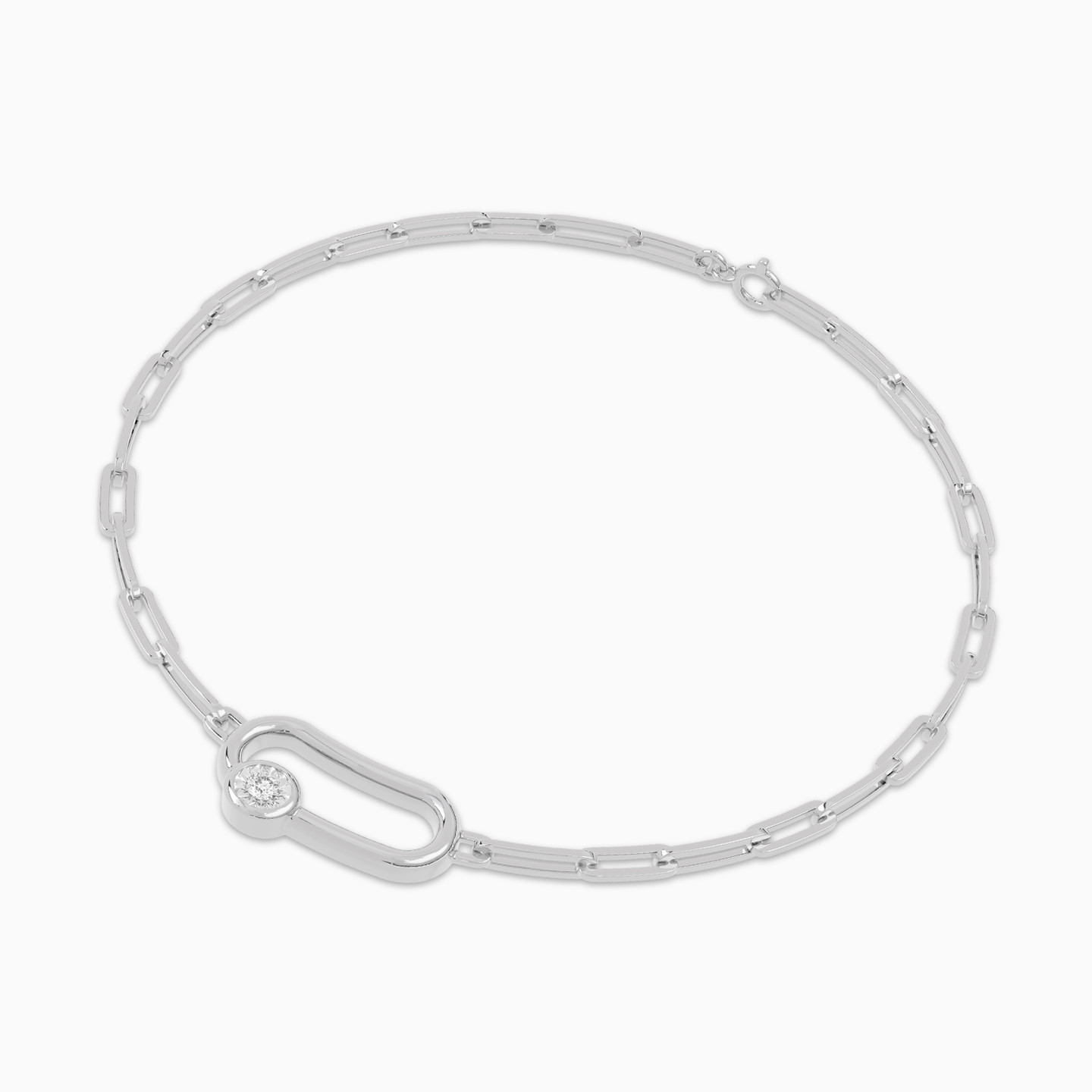 Diamond Chain Bracelet In 18K Gold - 3 Diamond Chain Bracelet In 18K Gold - 3
