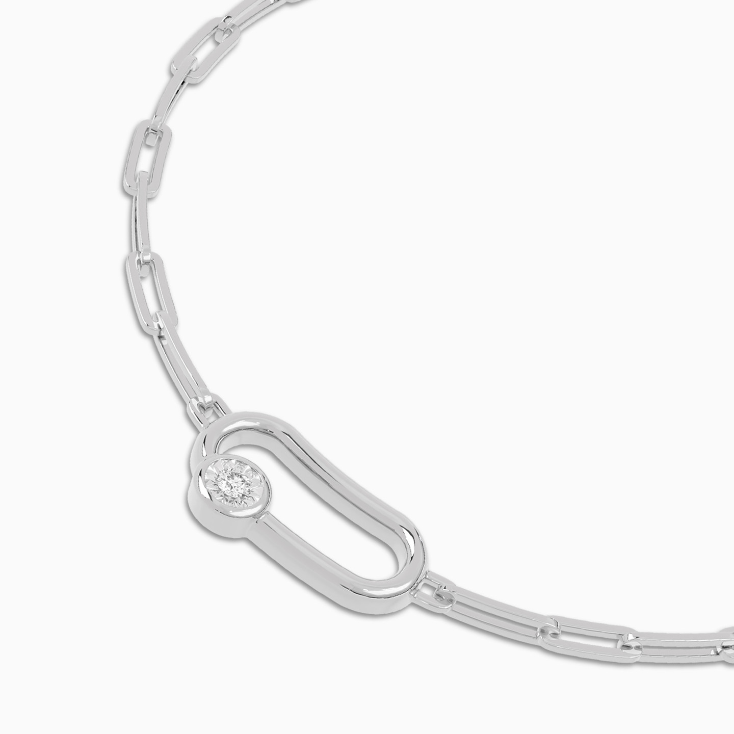 Diamond Chain Bracelet In 18K Gold - 4 Diamond Chain Bracelet In 18K Gold - 4