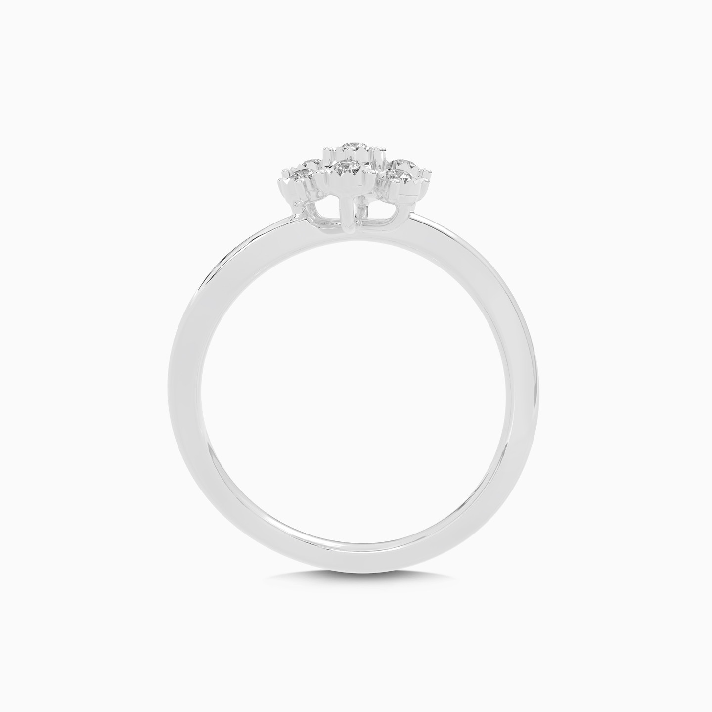 Flower Diamond Ring in 18K Gold - 3 Flower Diamond Ring in 18K Gold - 3