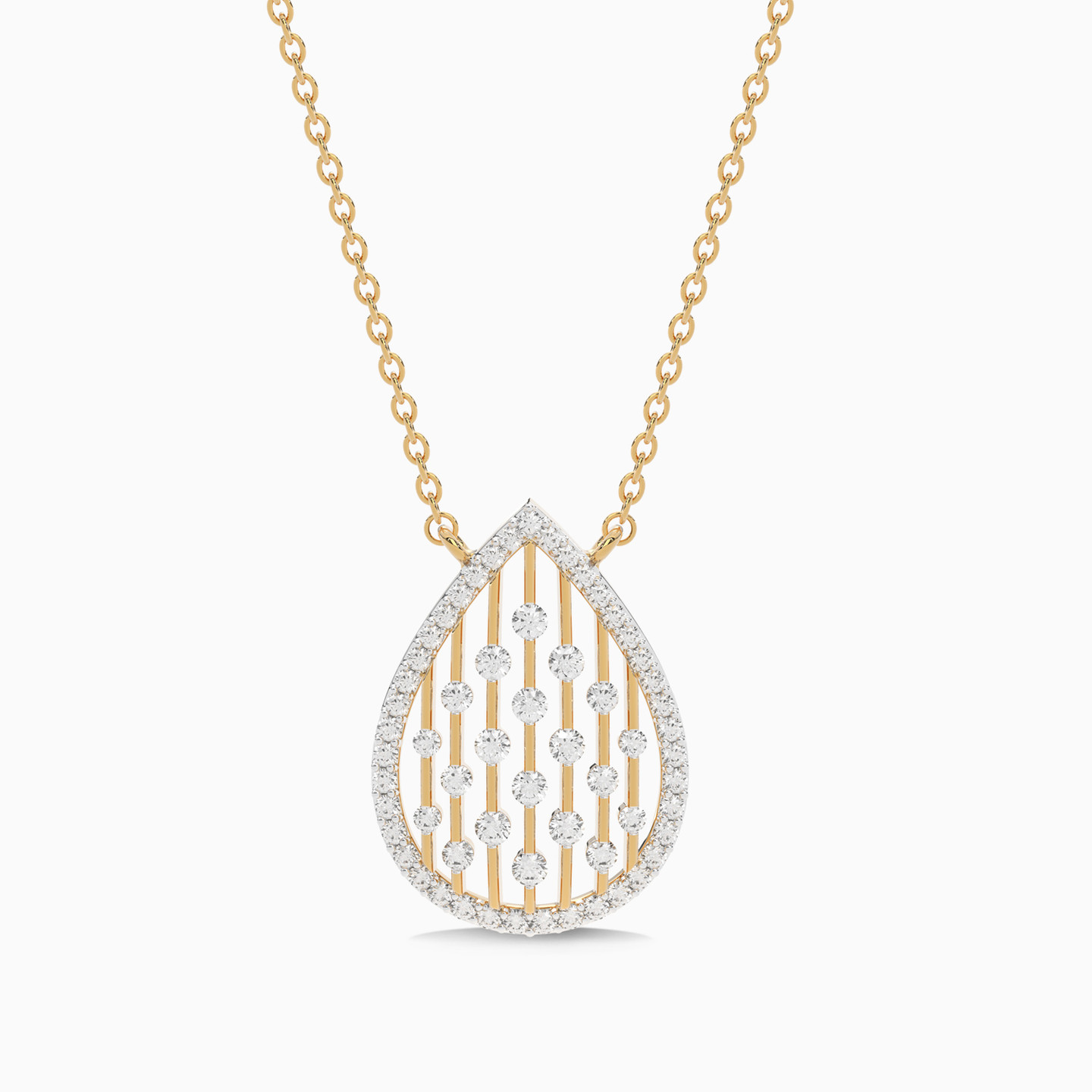 Pear Diamond Necklace in 18K Gold Pear Diamond Necklace in 18K Gold